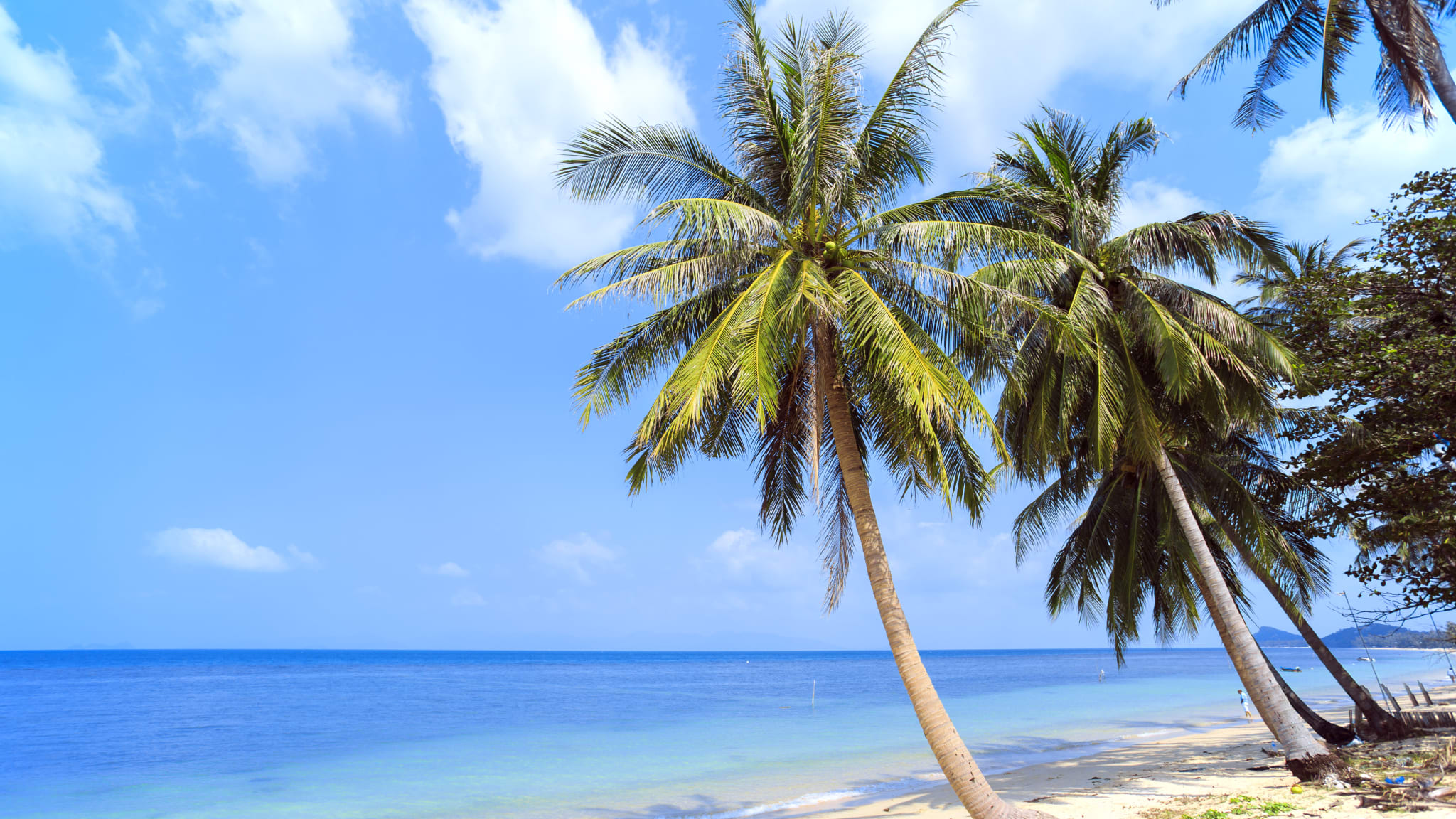 Tropischen Strand Bang Por, Thailand. Koh Samui Insel