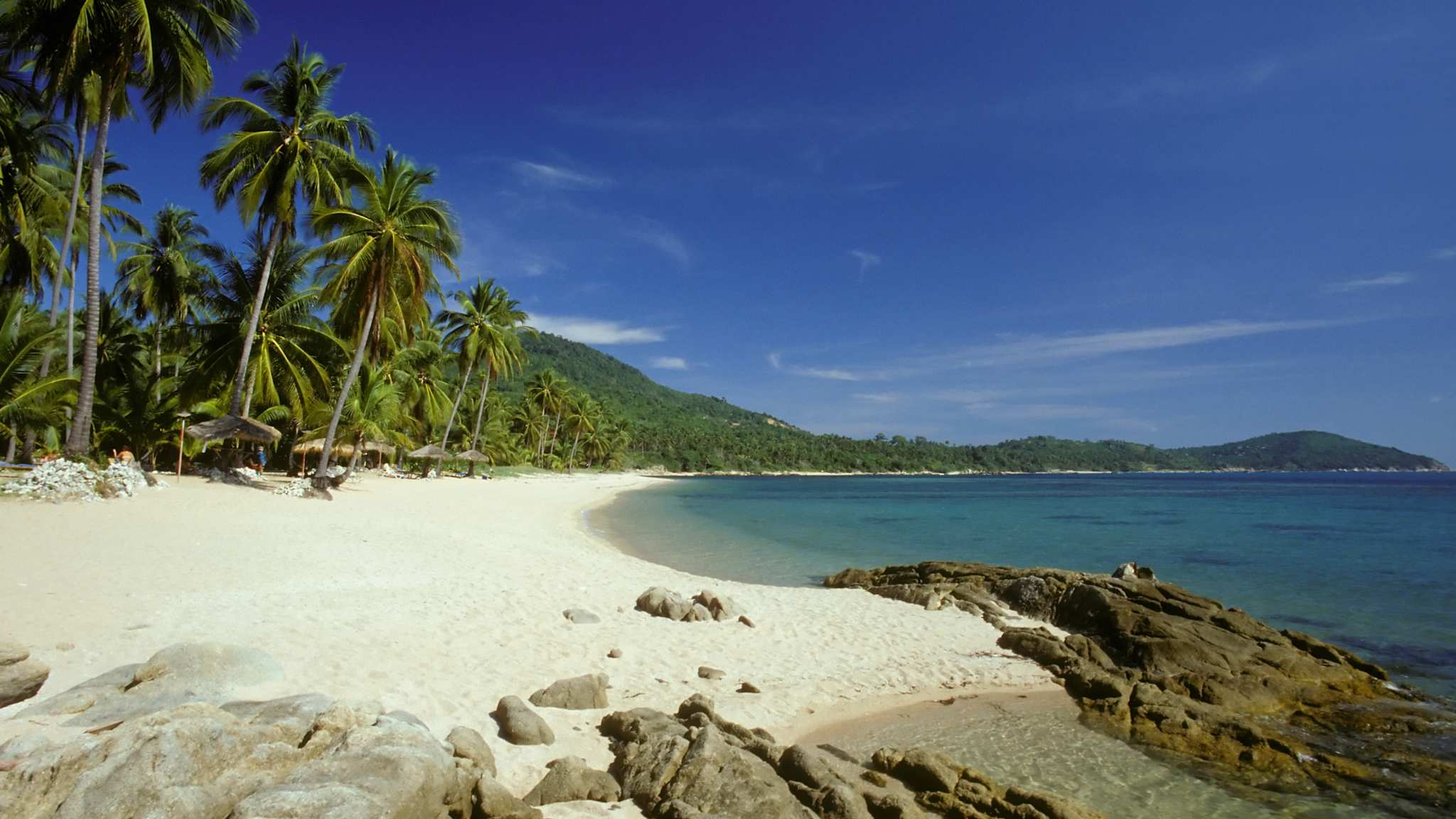 chaweng beach auf koh samui in thailand