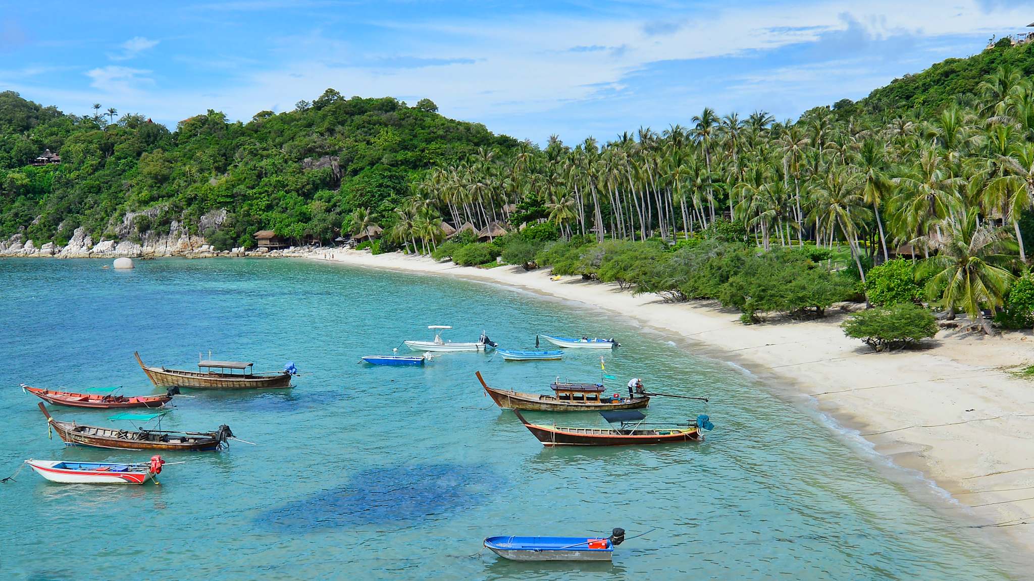 Longtail boats, Haad Tien Beach, Koh Tao, Thailand