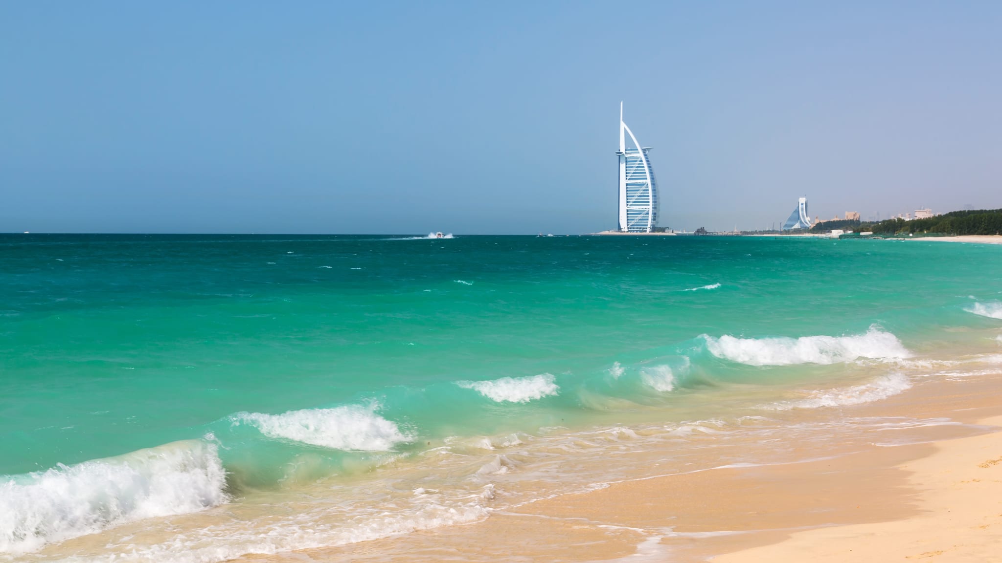 Strand in Dubai, Vereinigte Arabische Emirate