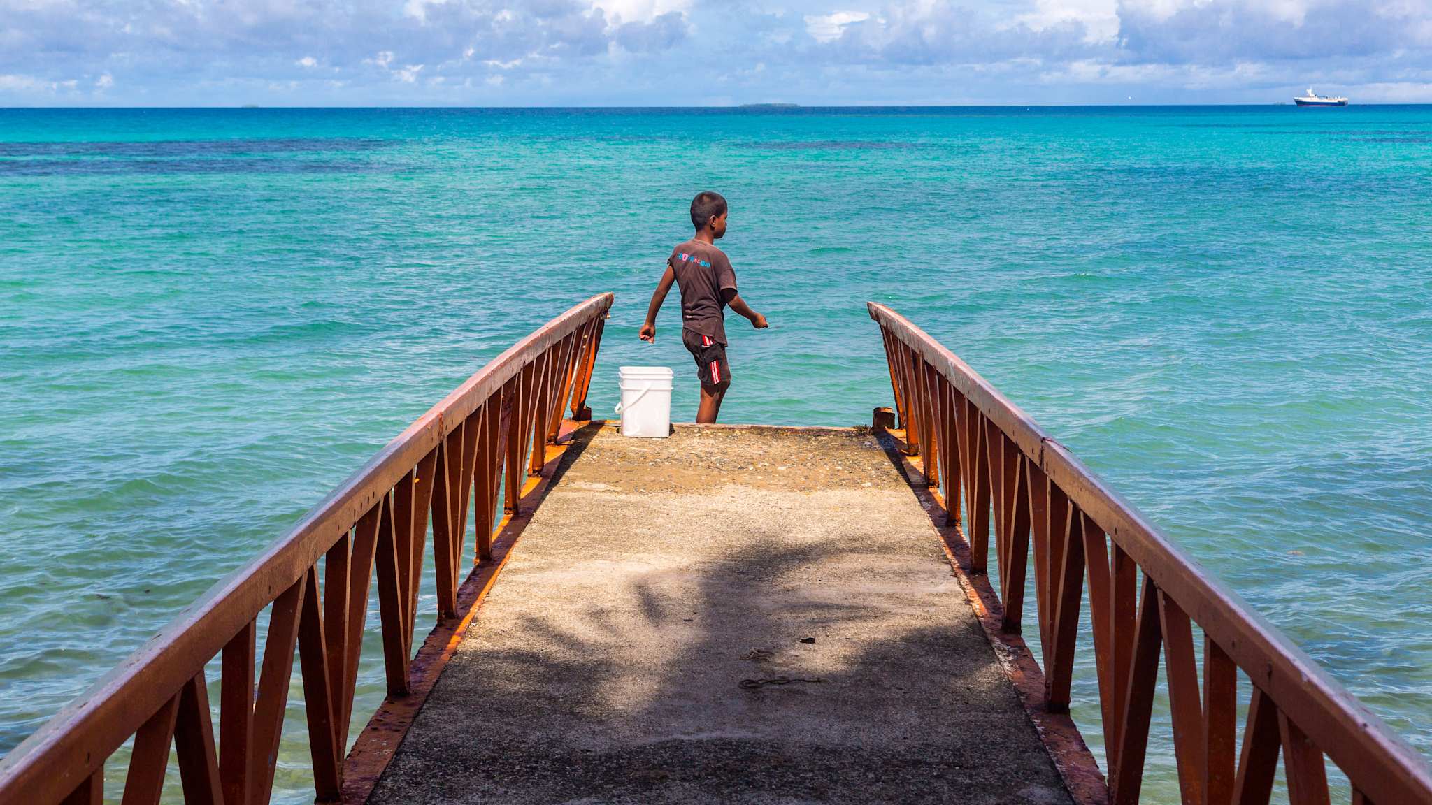 Dorf Vaiaku, Funafuti-Atolle, Insel Tuvalu, Pazifischer Ozean