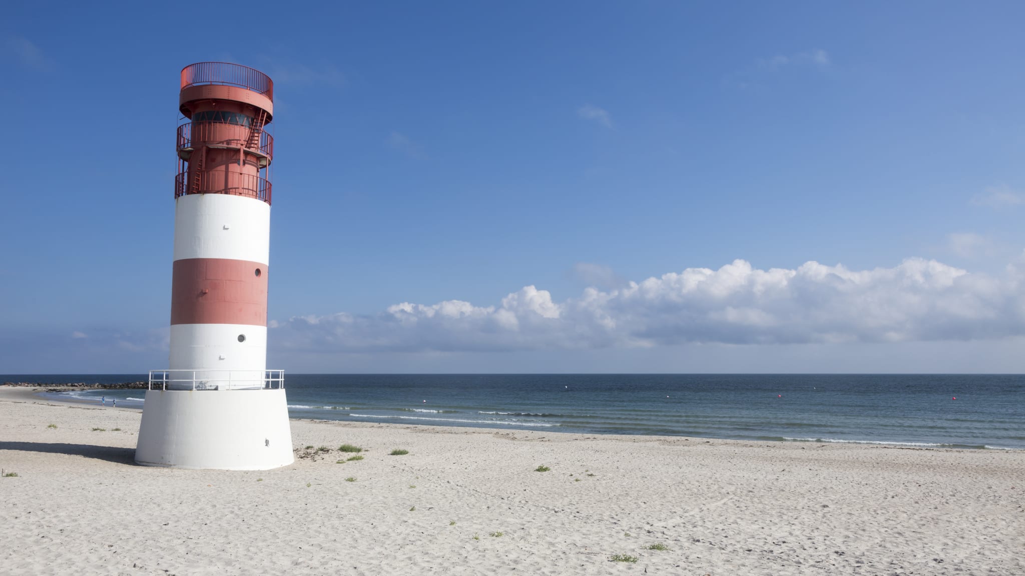 Leuchtturm am Strand, Helgoland, Nordsee