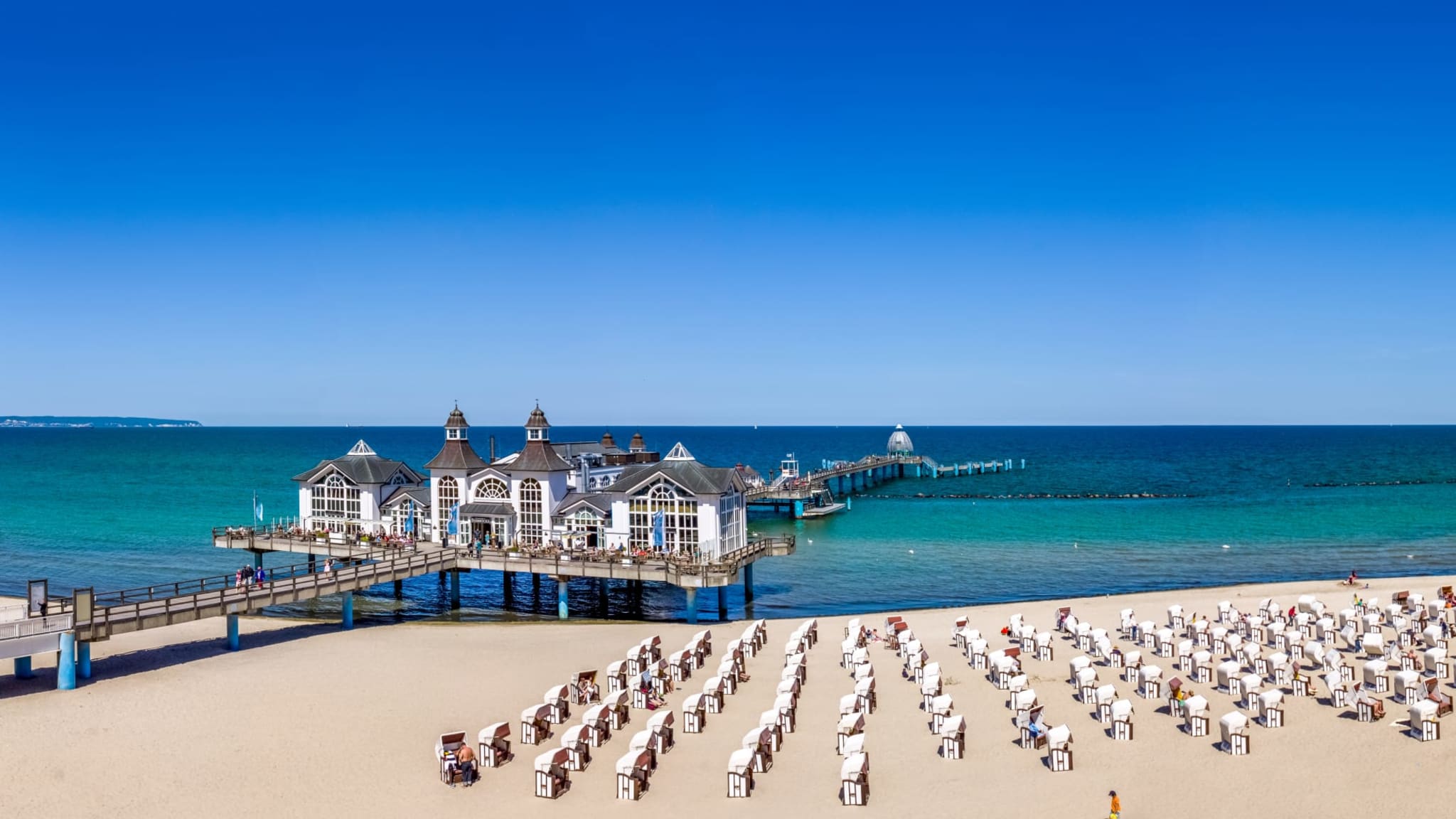 Binzer Seebrücke auf Rügen, Deutschland