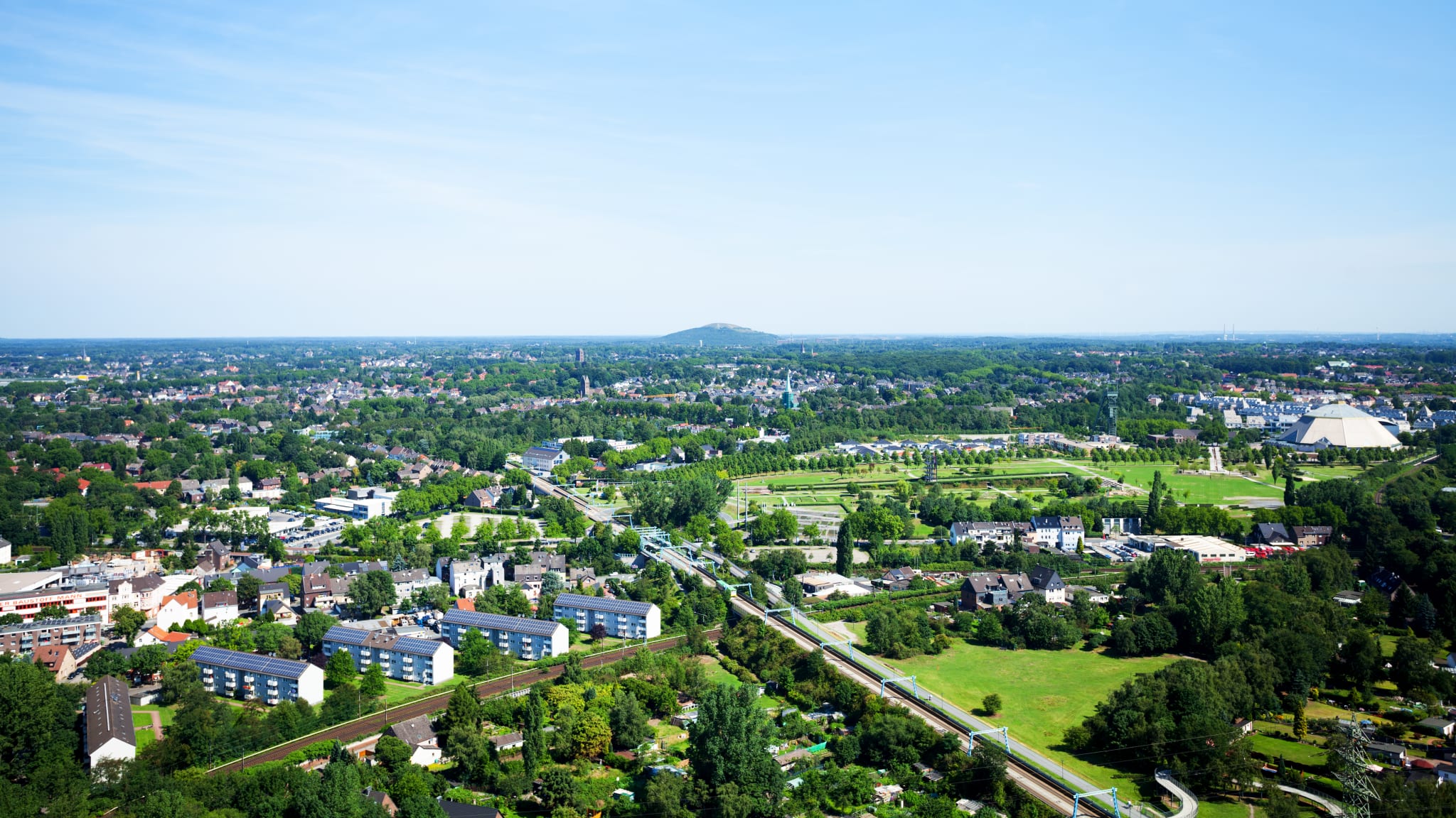 Luftaufnahme des nördlichen Oberhausen