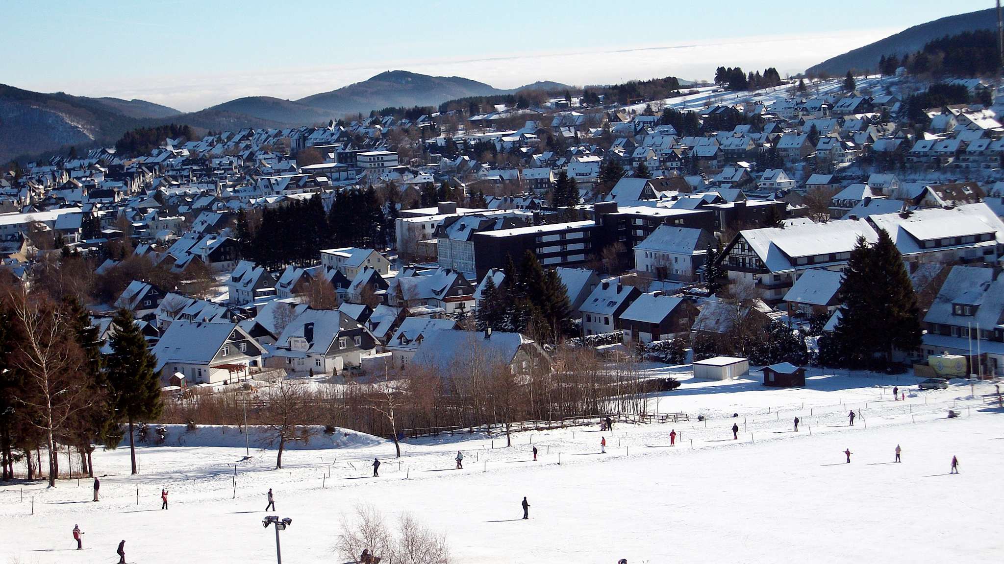 Scenic View Of Landscape Against Clear Sky During Winter