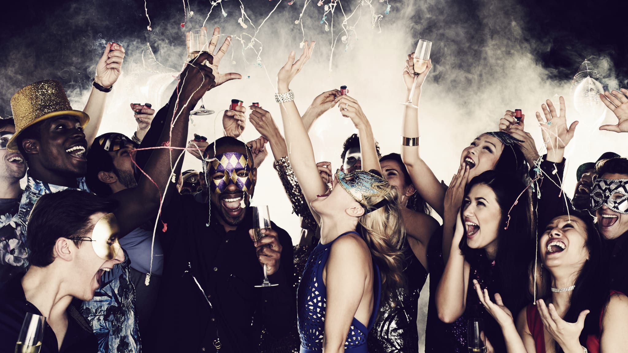 Menschen feiern Karneval