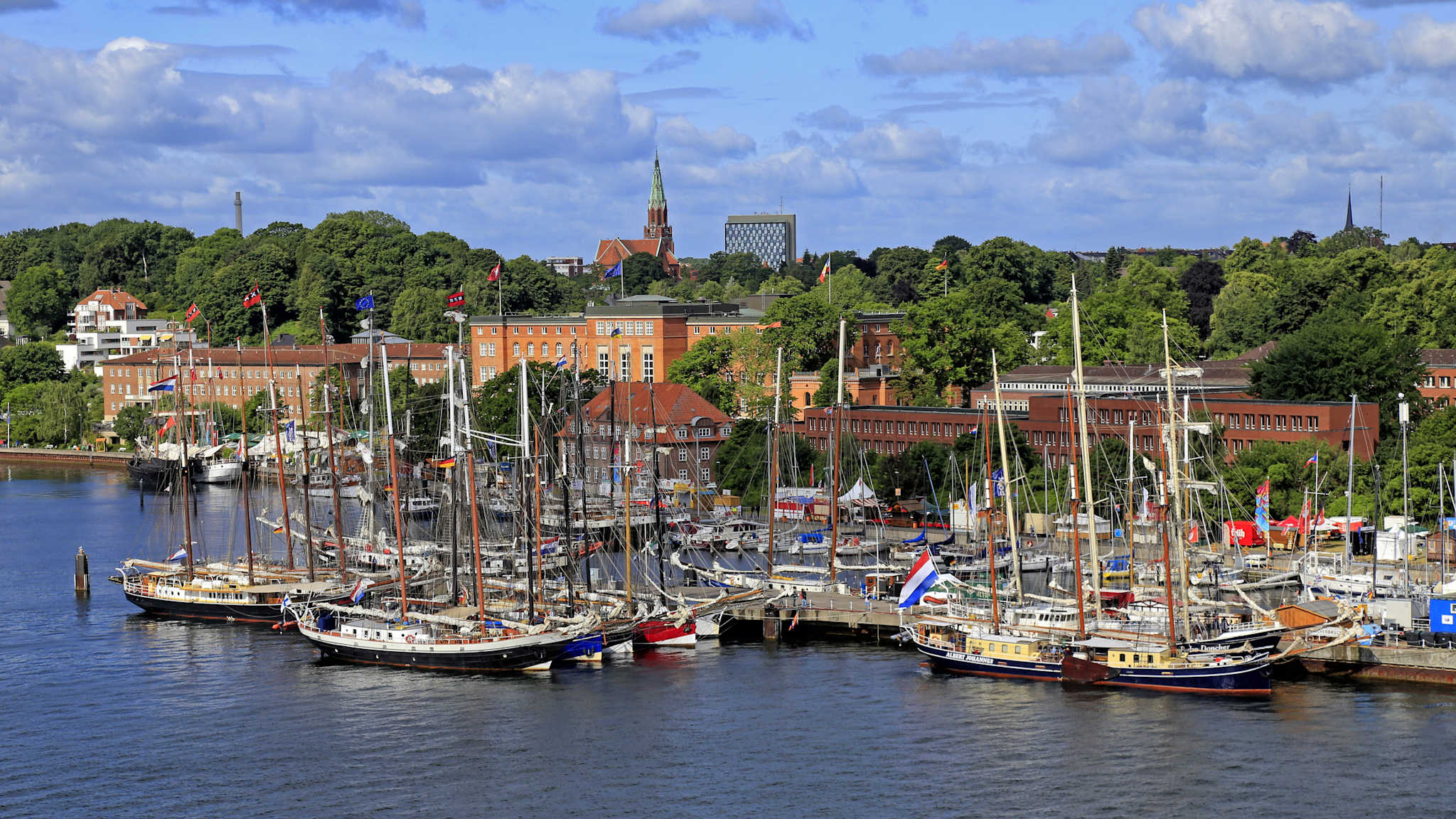 ships at Kiellinie, Kiel, Germany