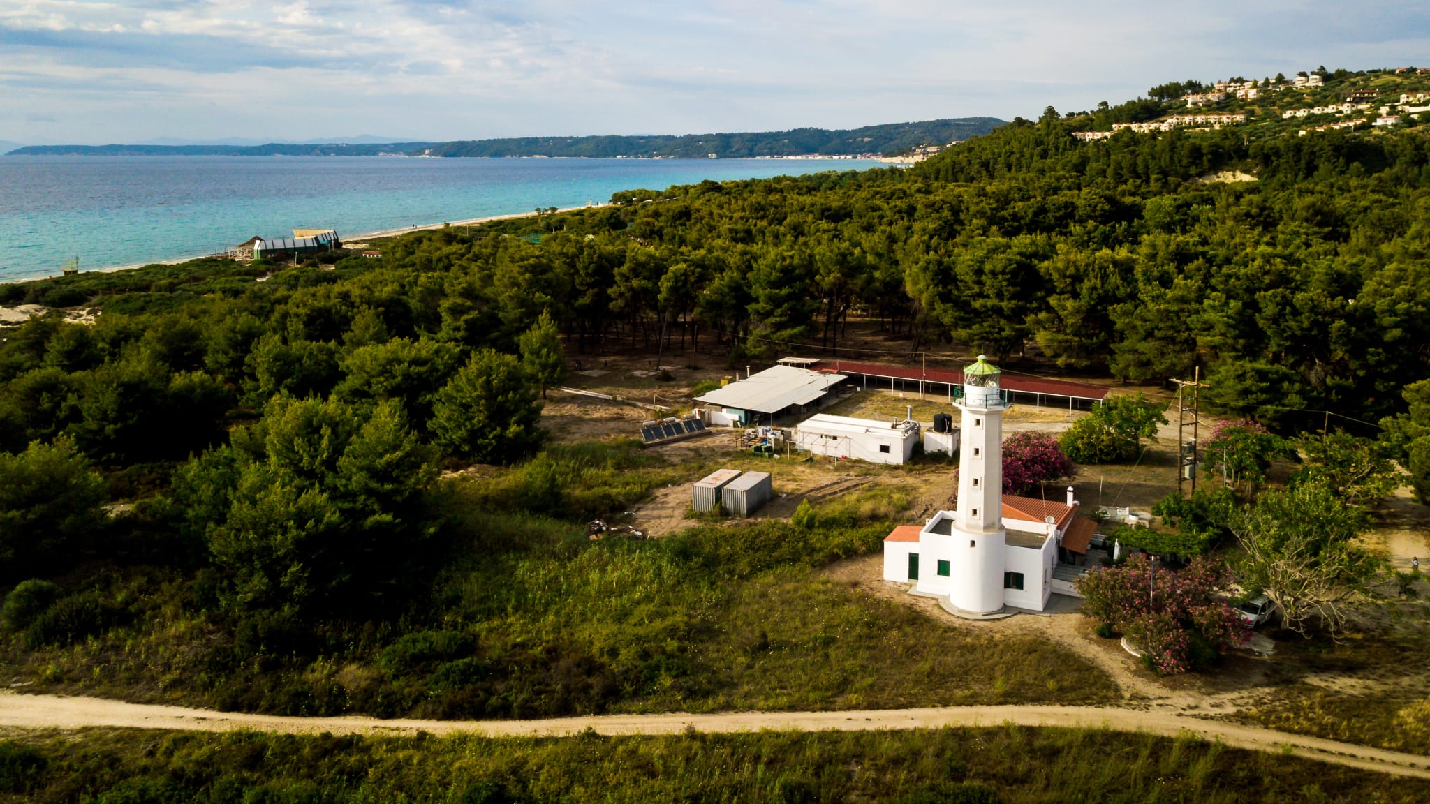 Posidi Leuchtturm in Kassandra Halbinsel Chalkidiki Griechenland