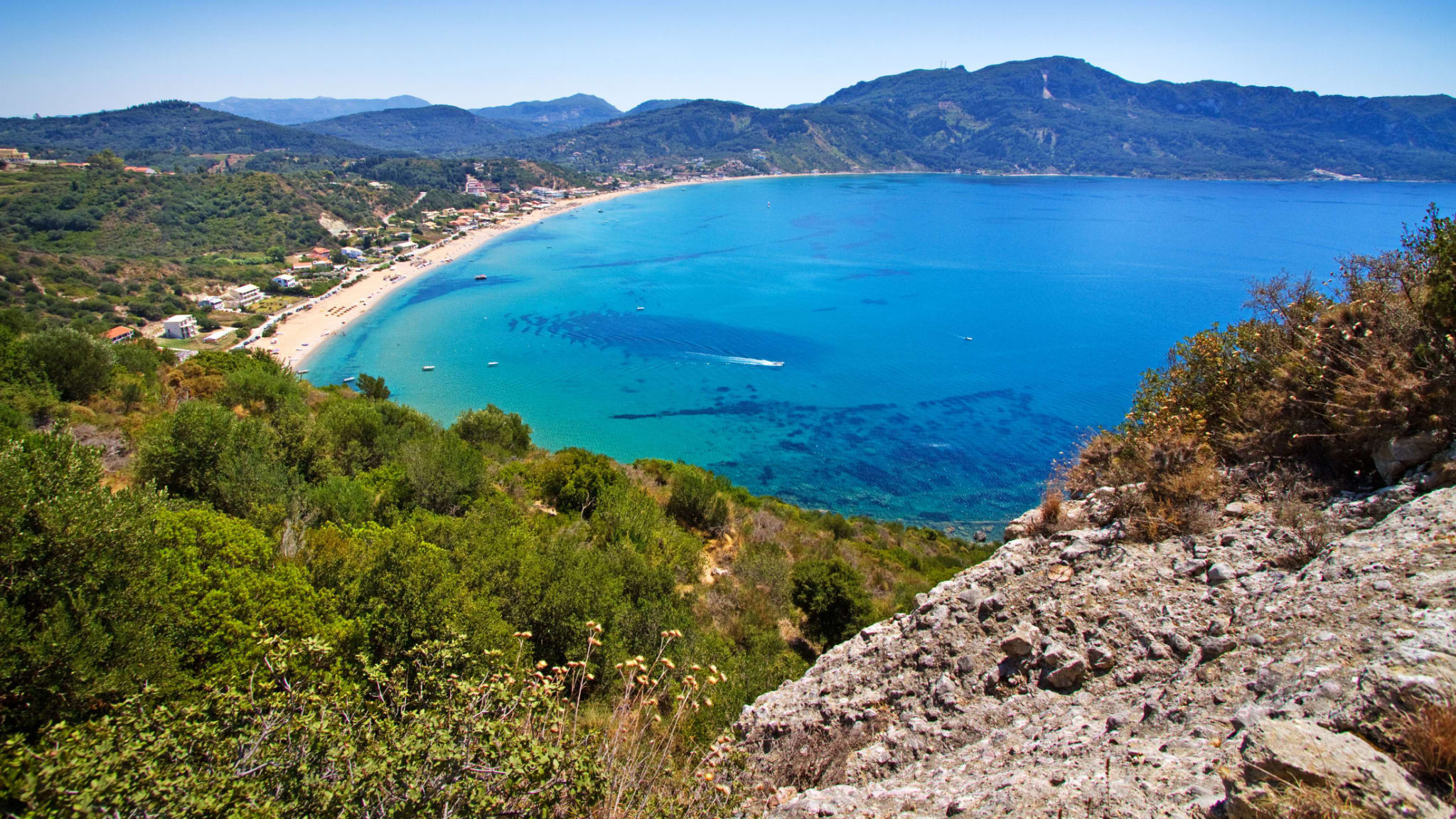 Agios Georgios Bucht, Korfu, Griechenland