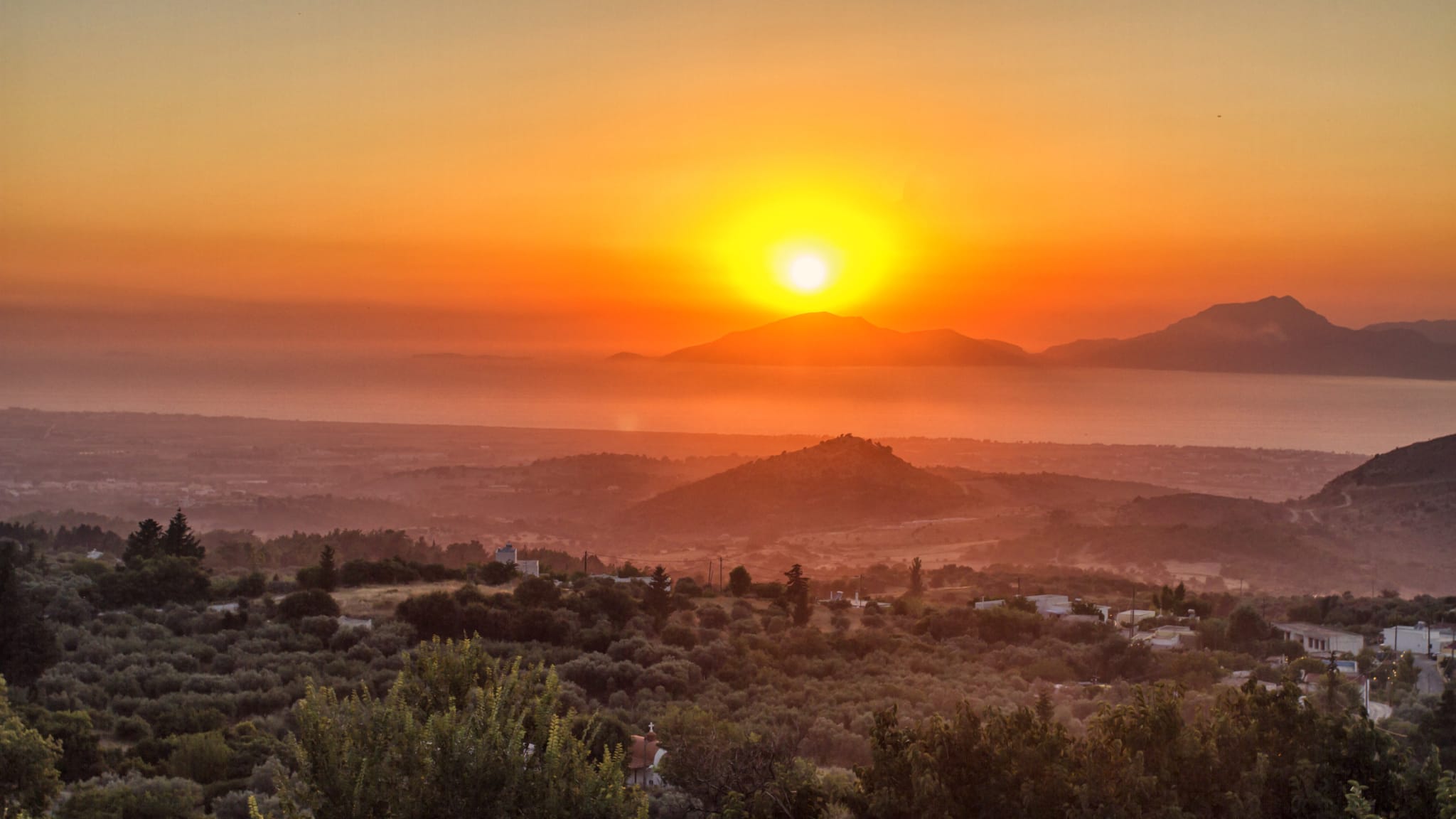 Sonnenuntergang in Zia, Kos, Griechenland