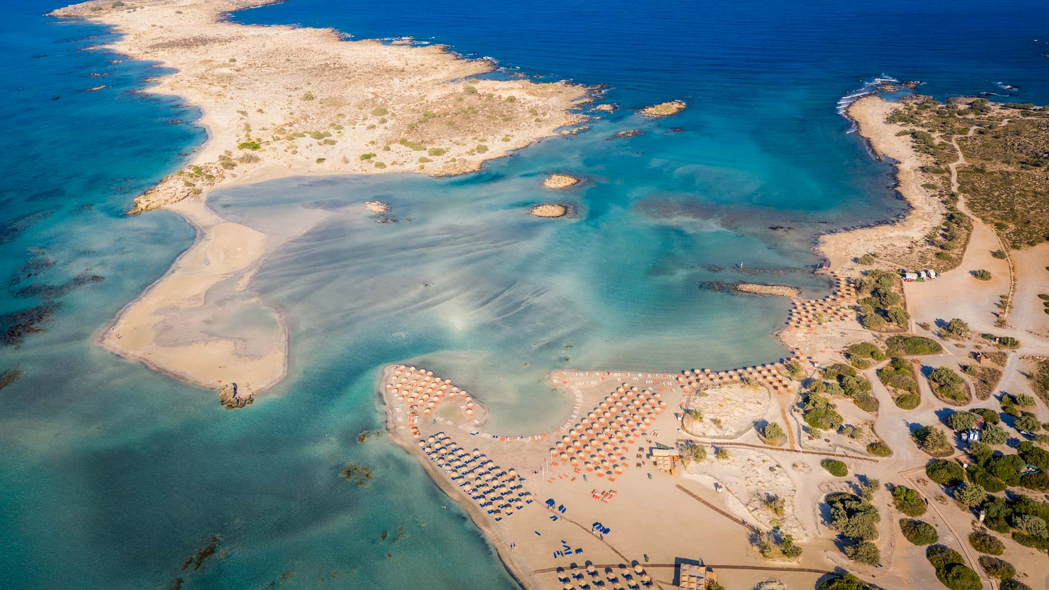 Elafonisi Lagune auf Kreta, Griechenland