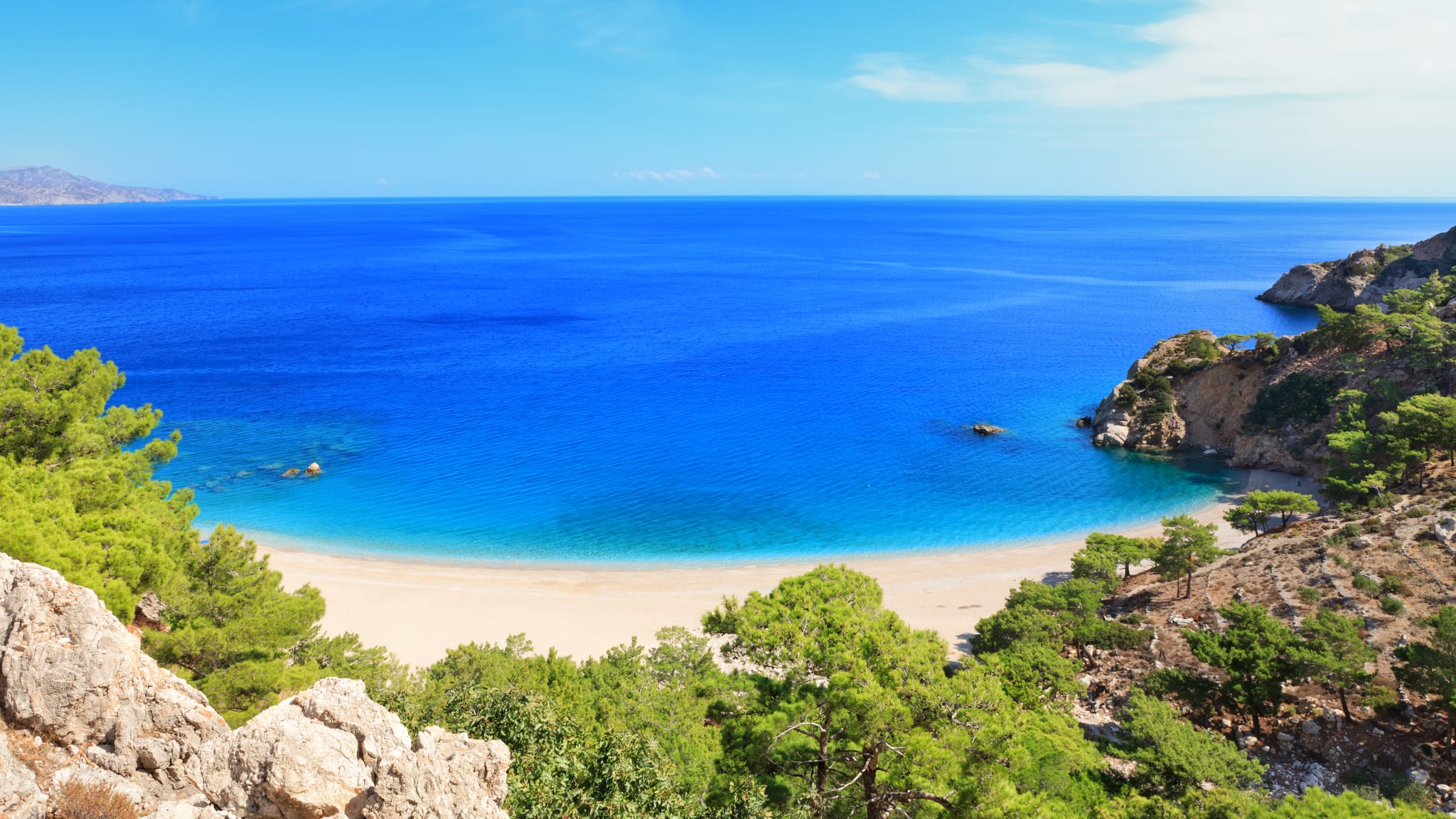 Idyllischen Strand auf der Insel Karpathos