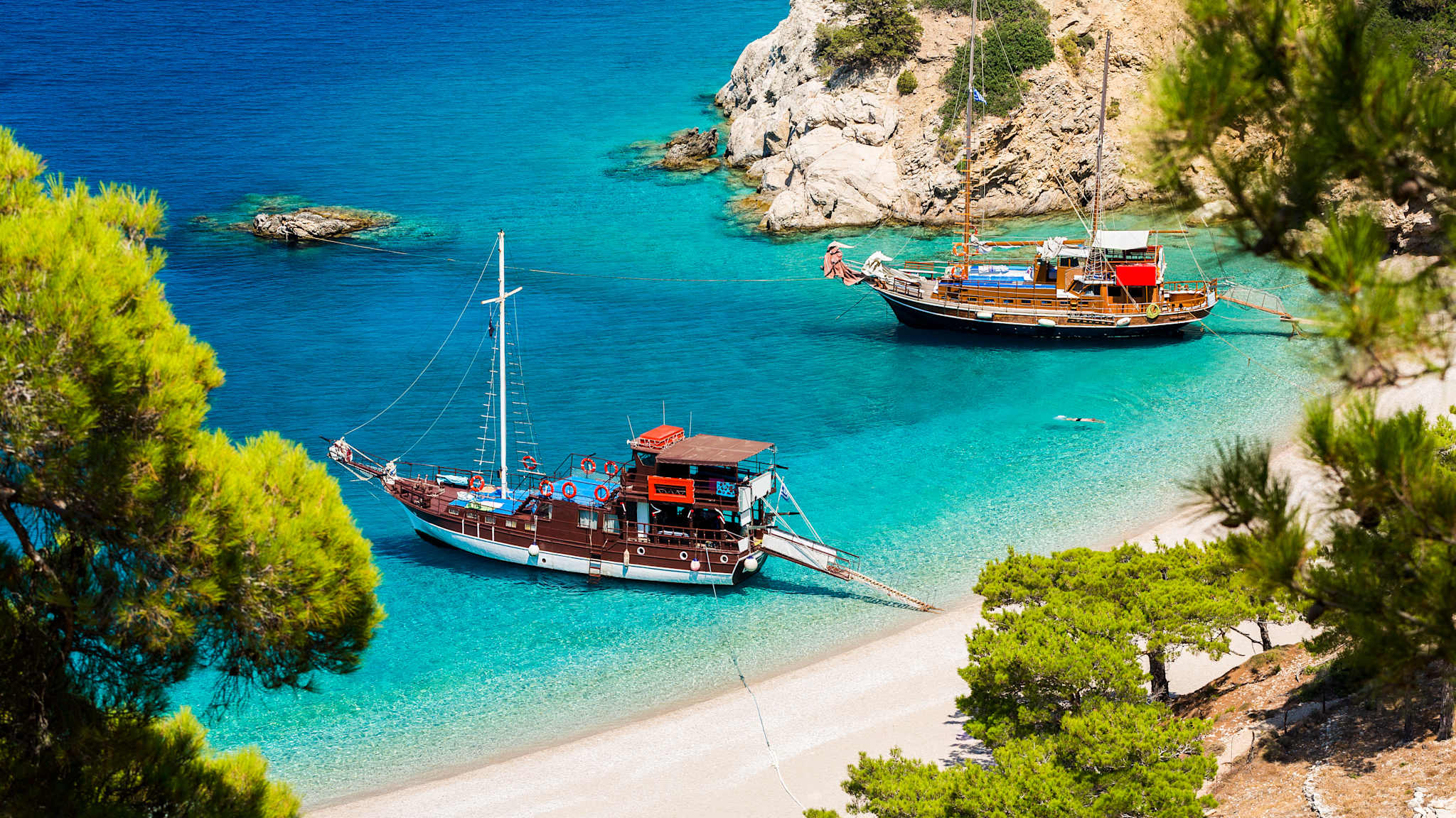 Wunderschöne Apella Strand Insel Karpathos island. Griechenland.