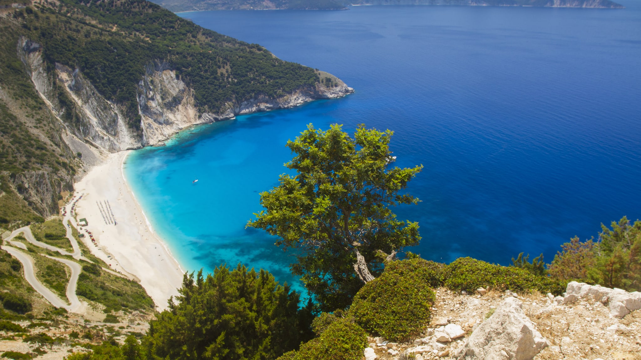 Myrtos Beach in Kefalonia