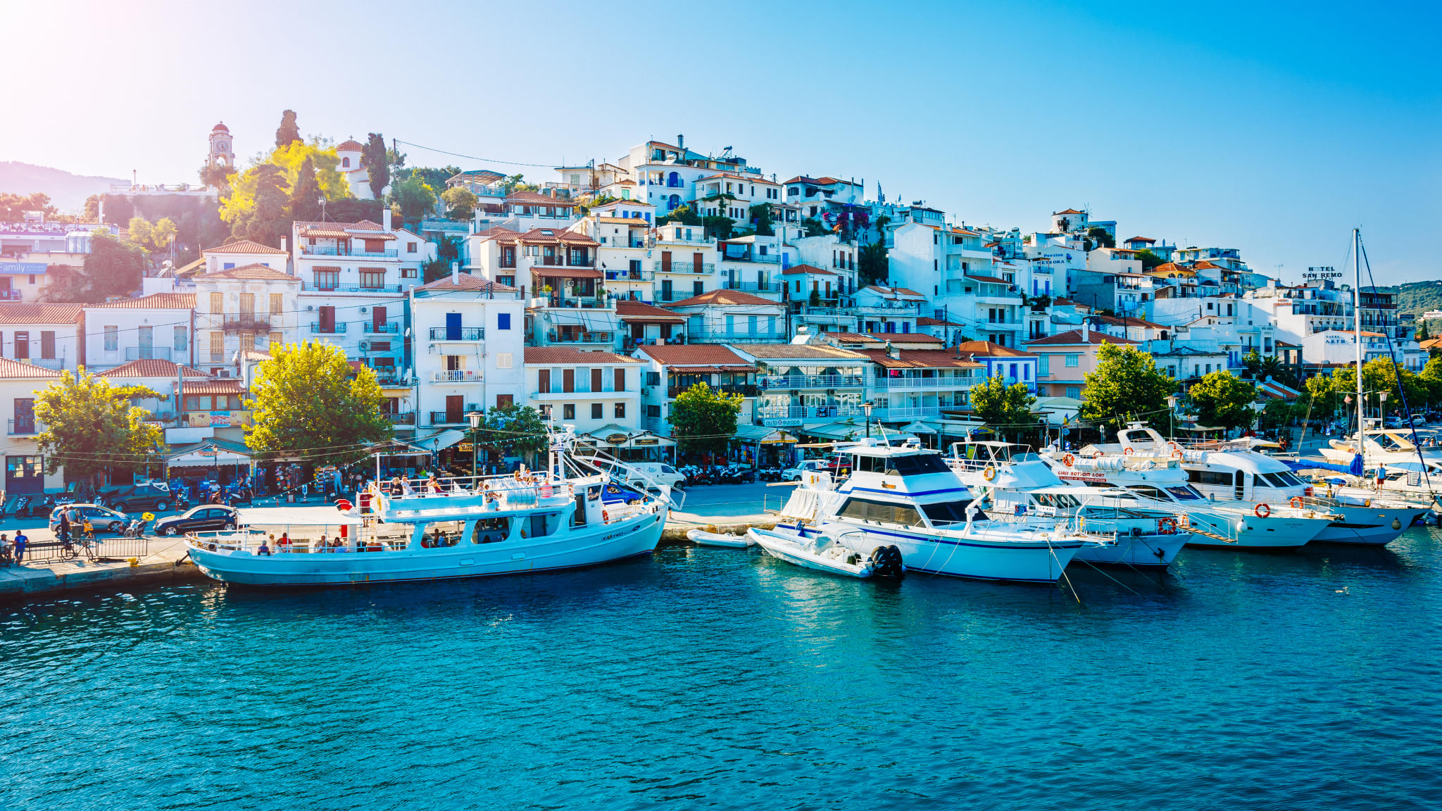 Skiathos-Stadt ist die Insel auf Skiathos, Griechenland