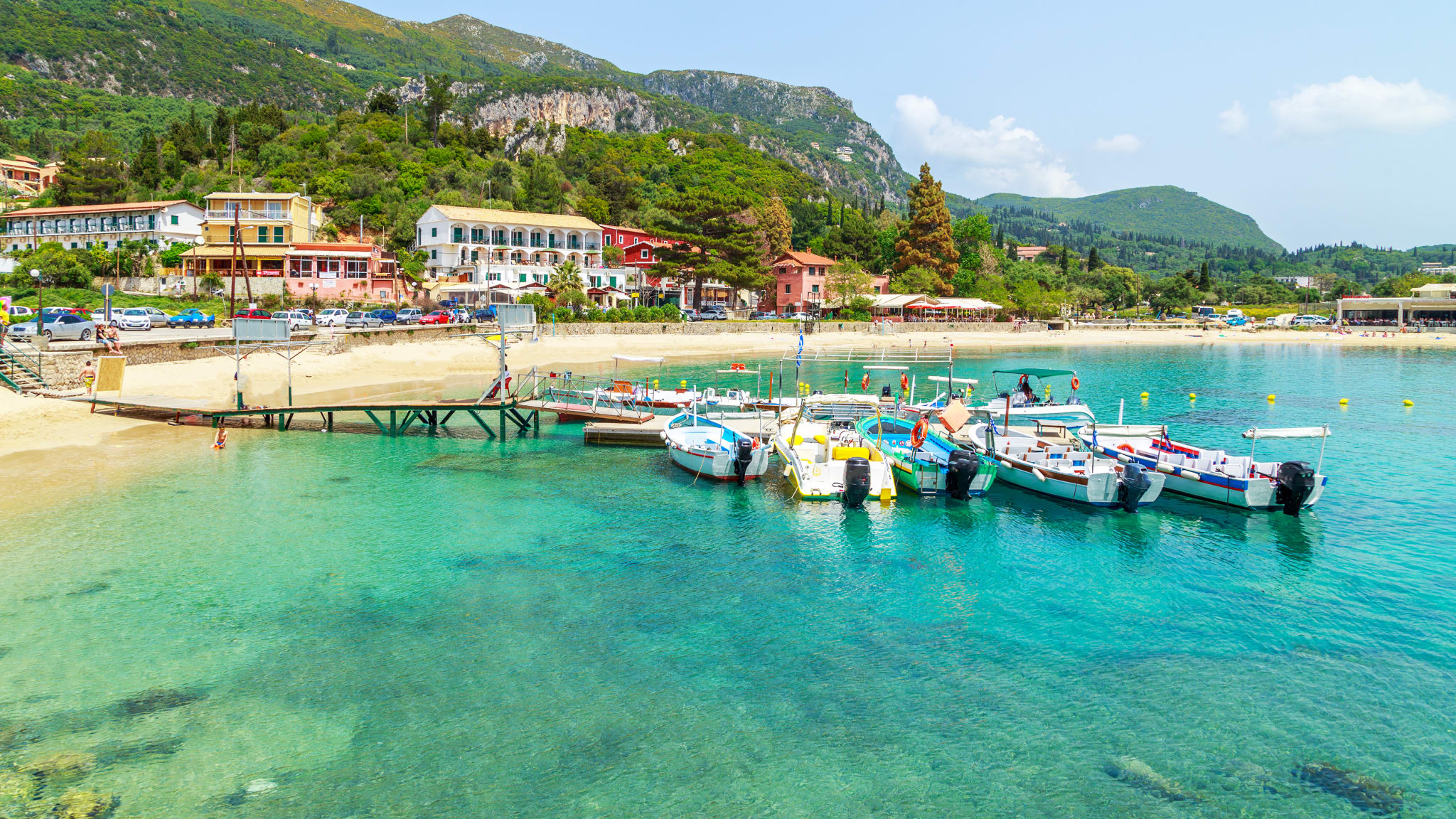 Limni Strand in Korfu, Griechenland