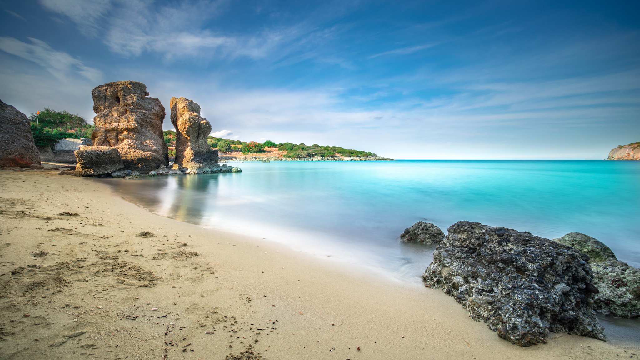 Tropical beach of Voulisma beach, Istron, Crete.