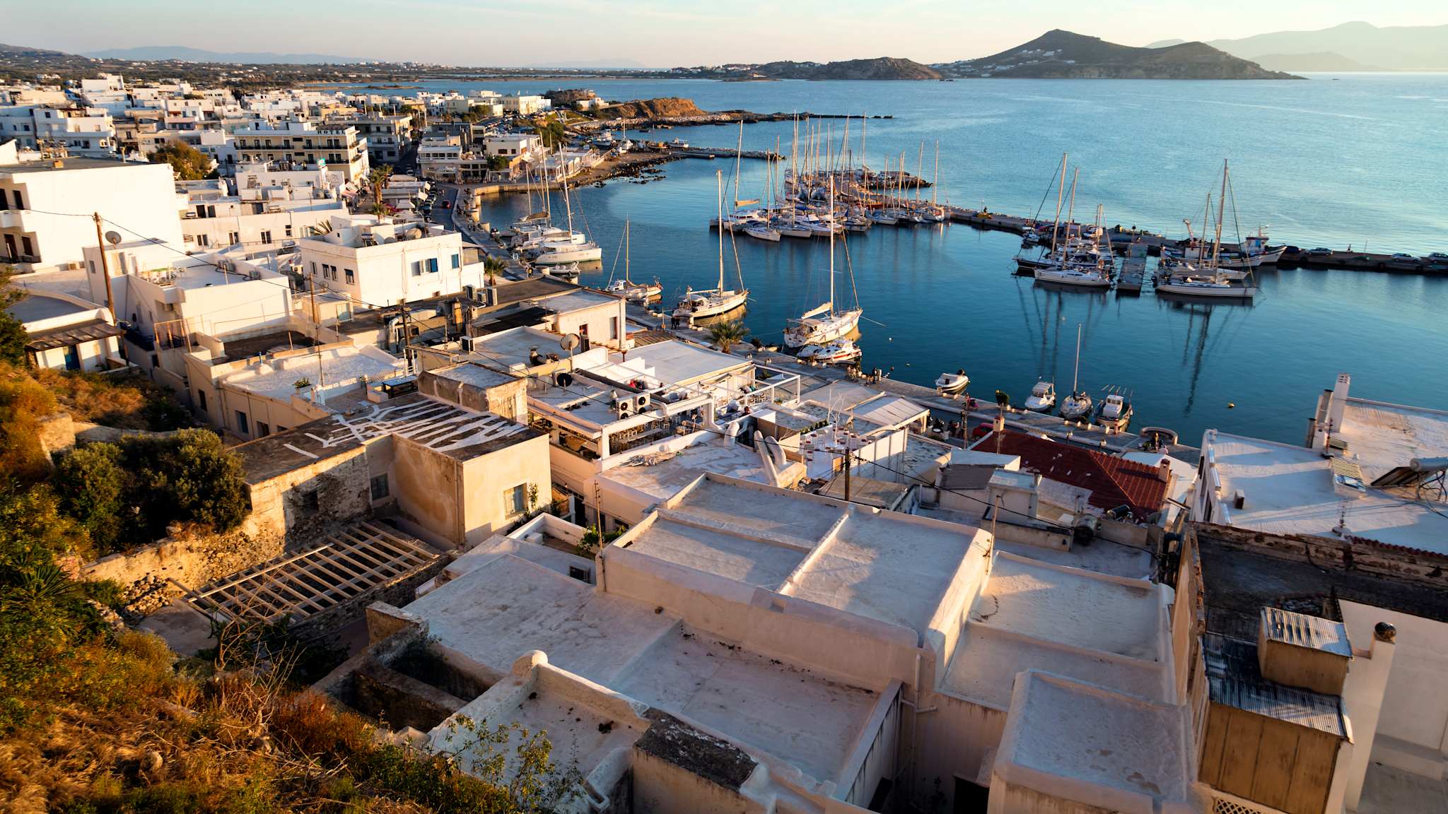 Town and Harbor of Naxos, Cyclades, Greece