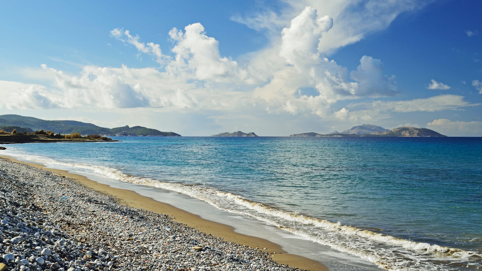 Soroni beach, Rhodes, Dodecanese, Aegean See, Greece, Europe