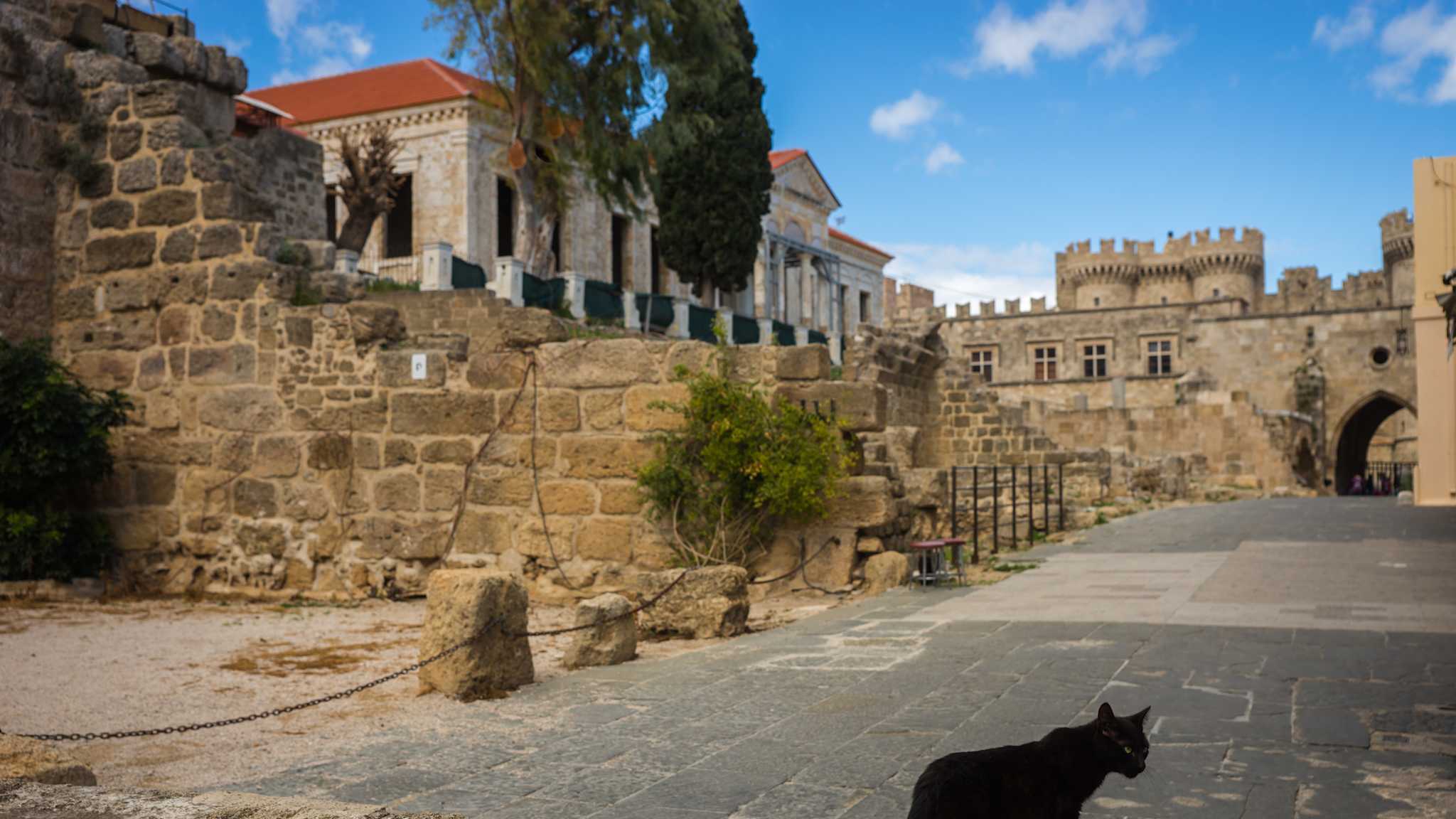 Stadtansicht in der Altstadt von Rhodos, Griechenland