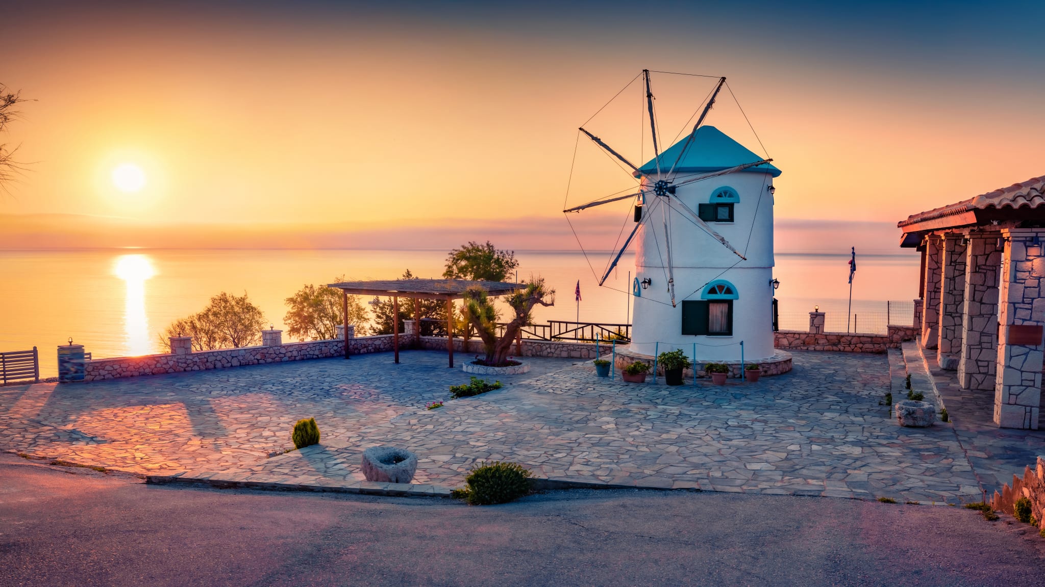 Windmühle Potamitis, Zakynthos, Griechenland