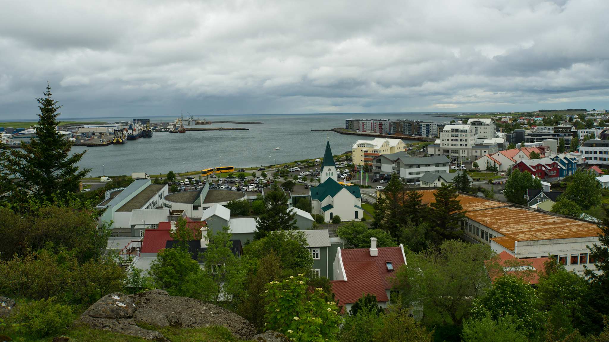Island - Seehafen Hafnarfjoerdur von oben