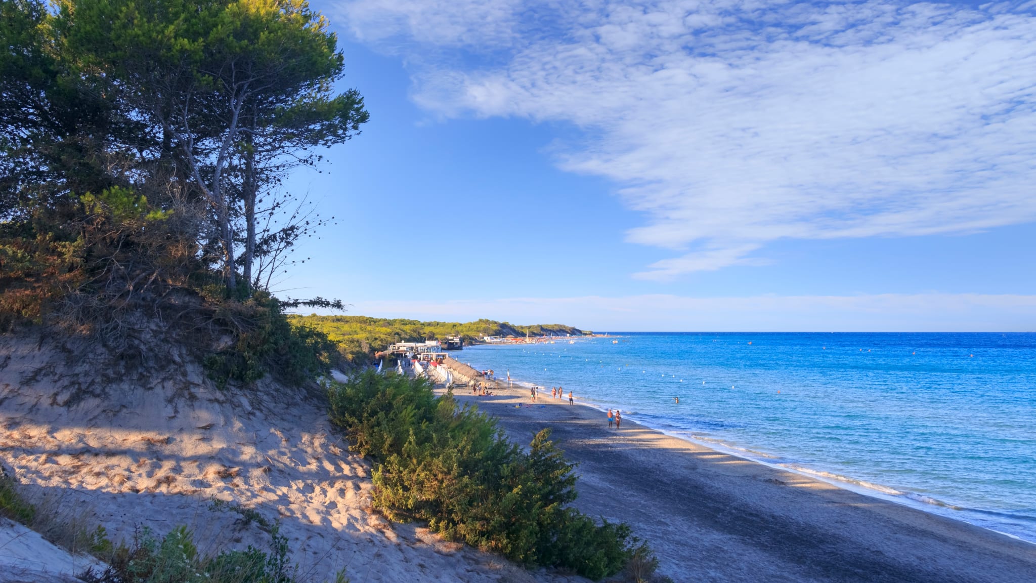 Strand Alimini, Apulien, Italien
