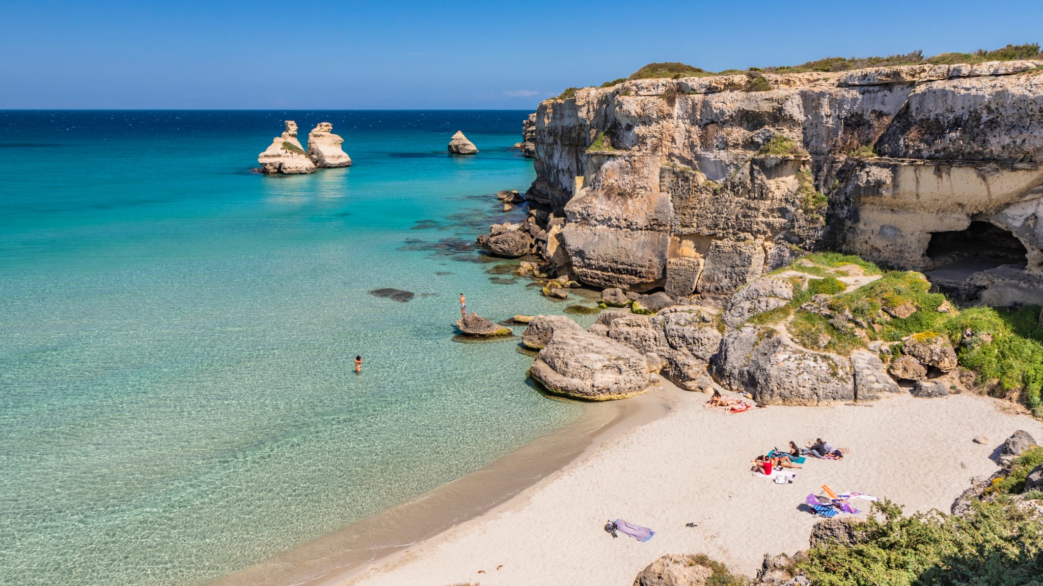 Torre dell'Orso, Adriaküste, Apulien, Italien