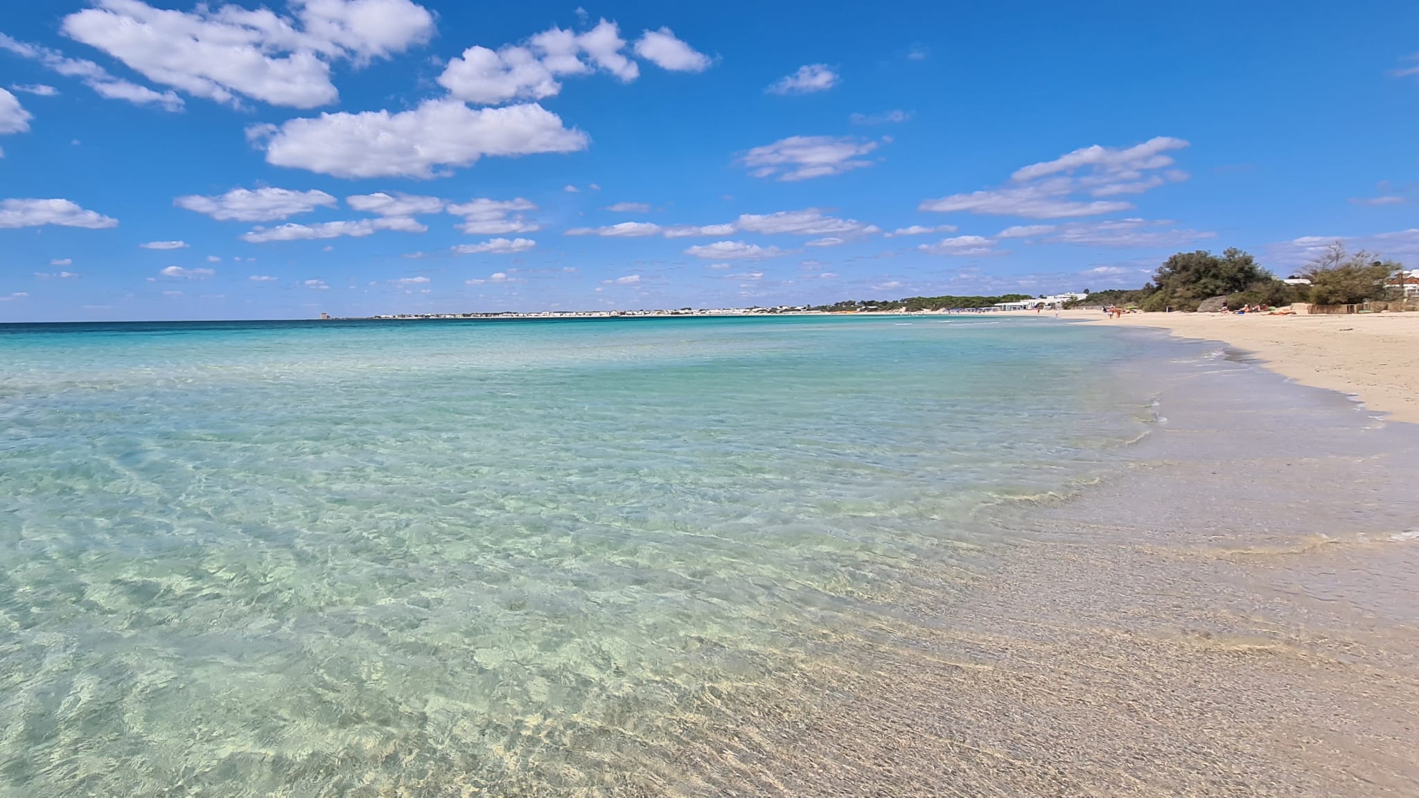 Strand Torre Lapillo, Apulien, Italien