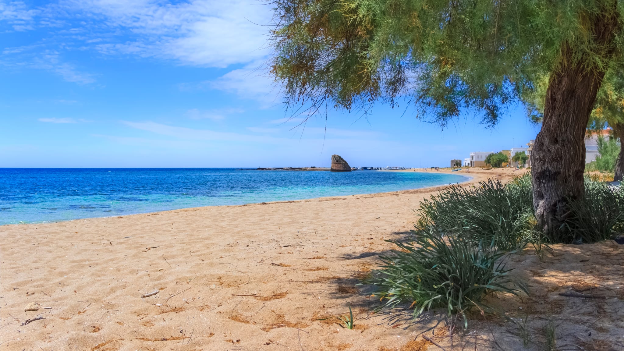 Strand Torre Pali, Apulien, Italien