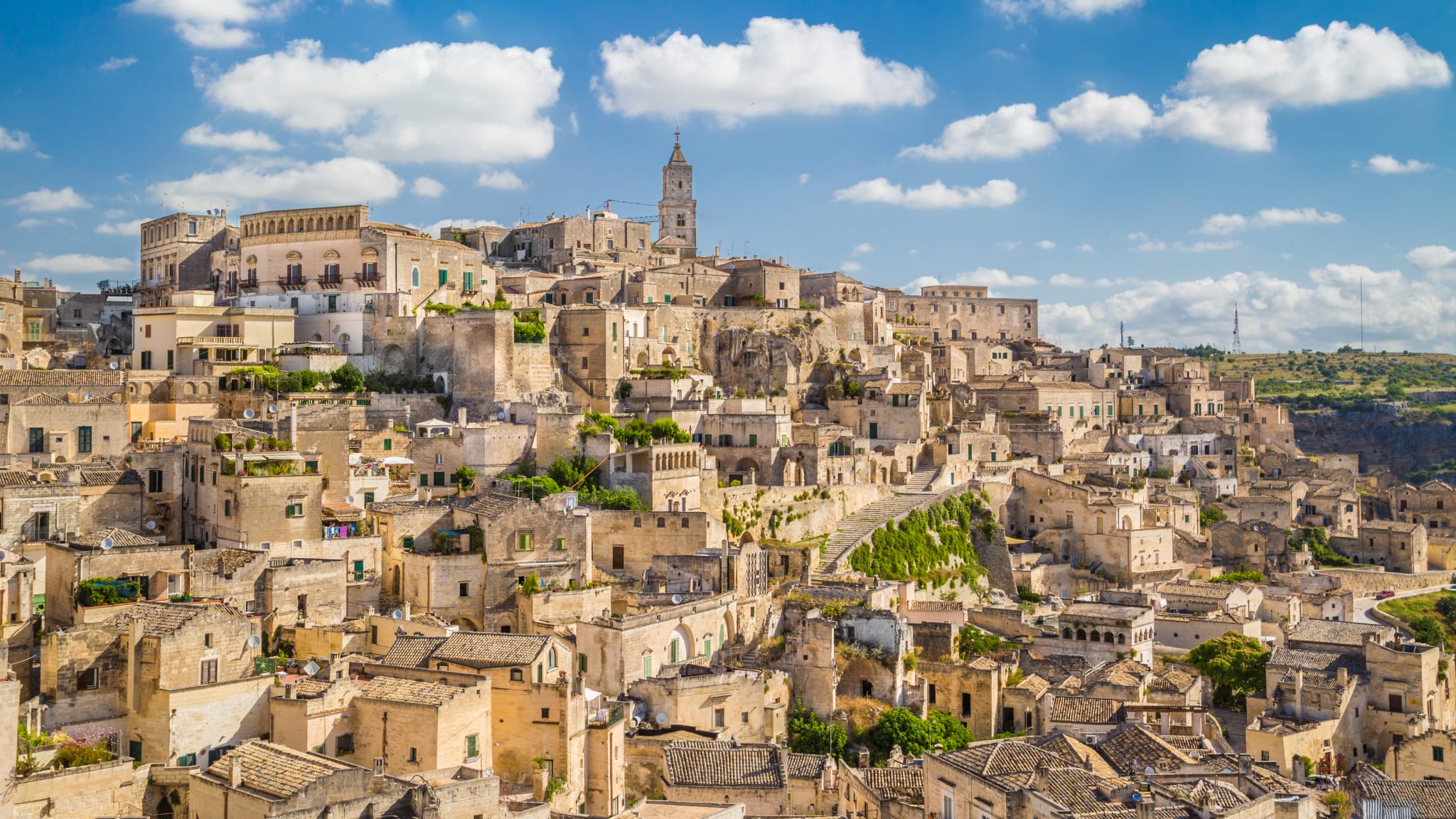 Historische Stadt Matera in sunrise, Basilicata, Italien