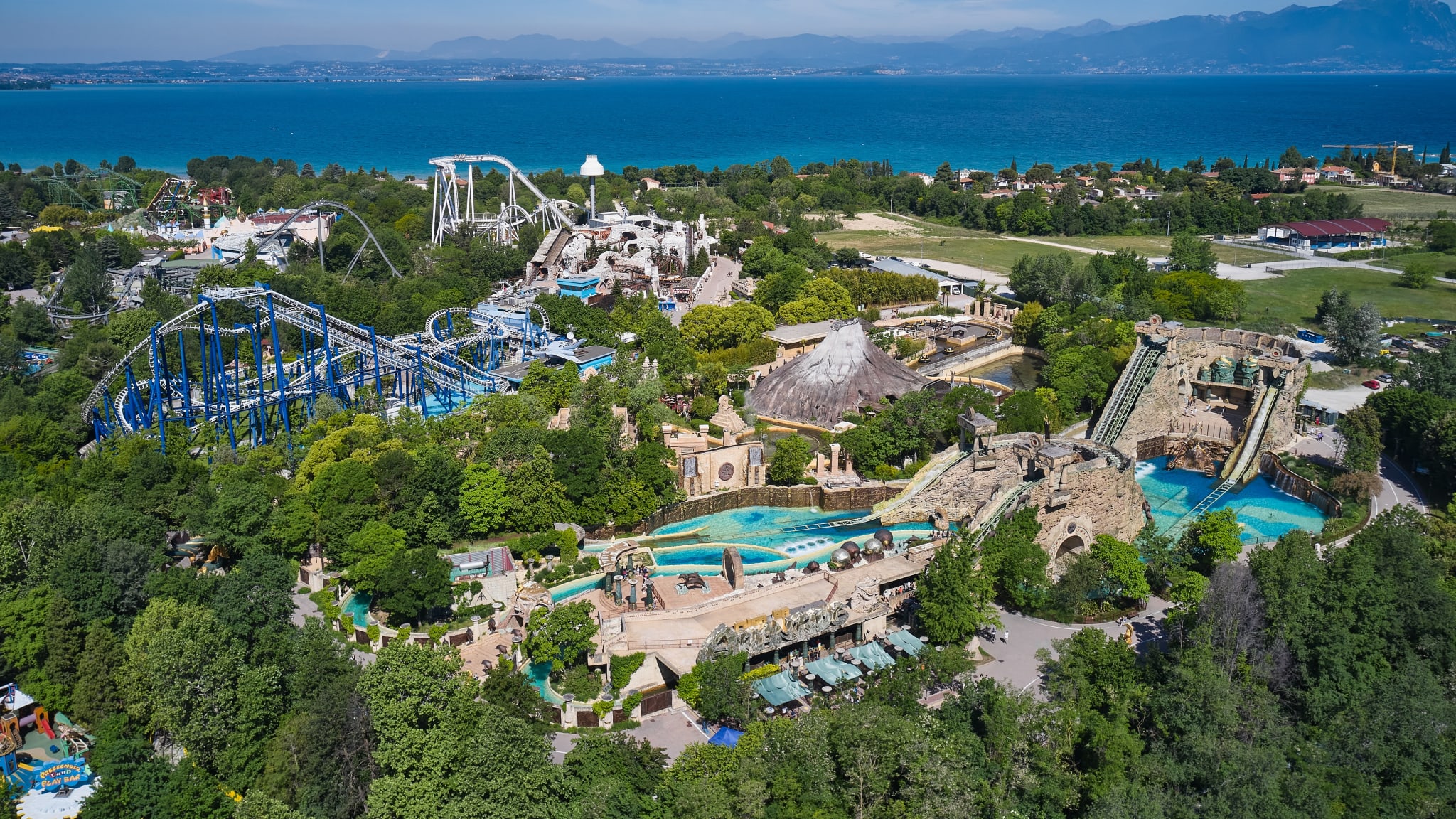 Aussicht auf Gardaland, Lazise, Italien