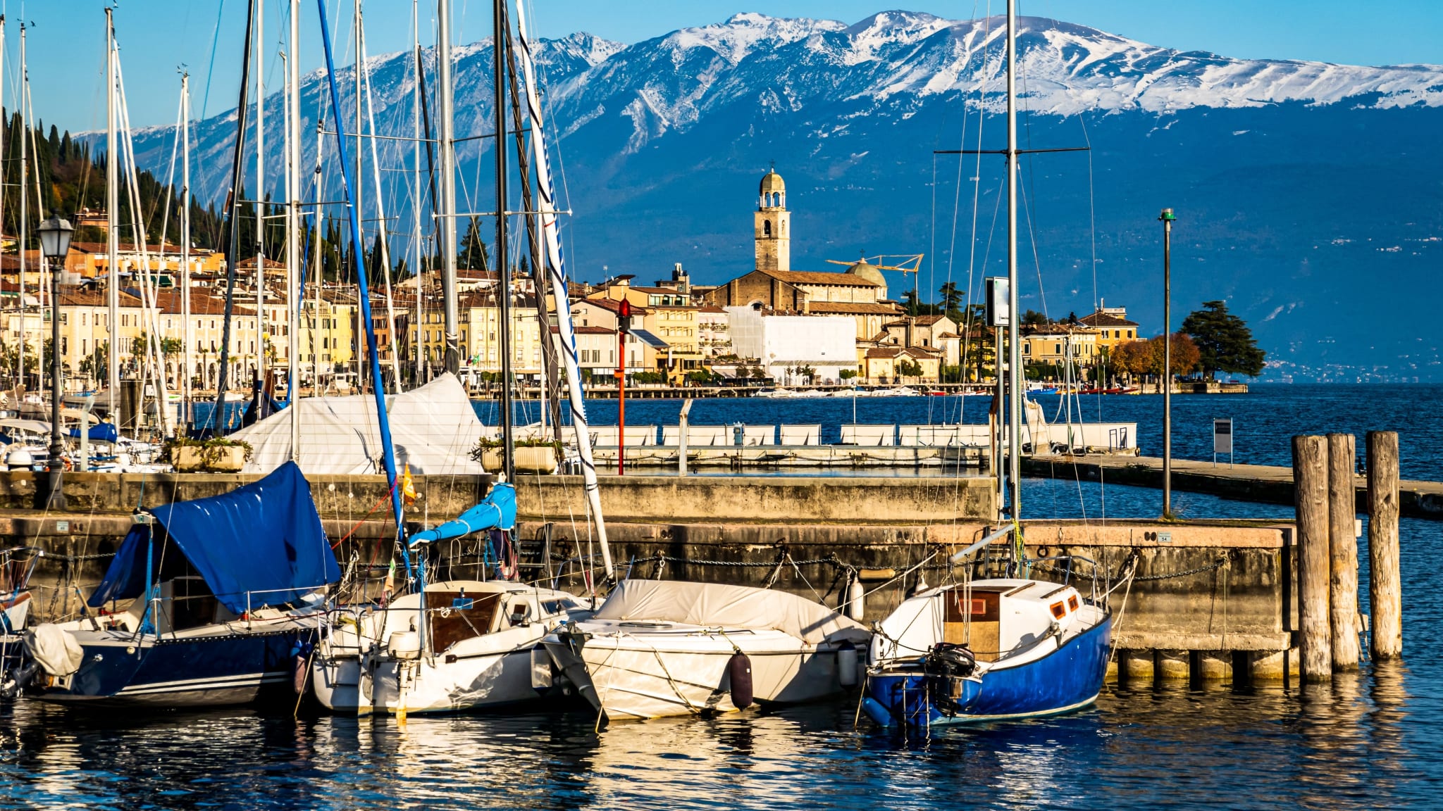 Salo Hafen, Gardasee, Italien