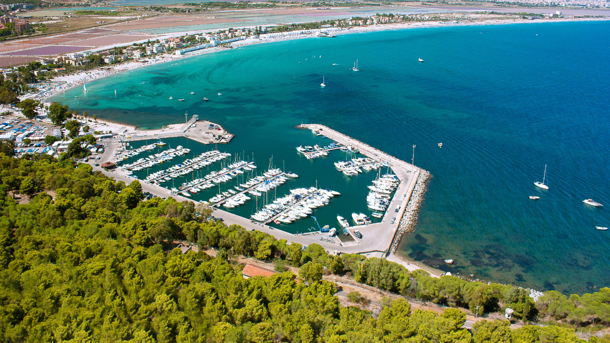 Strand, Poetto, Sardinien, Italien