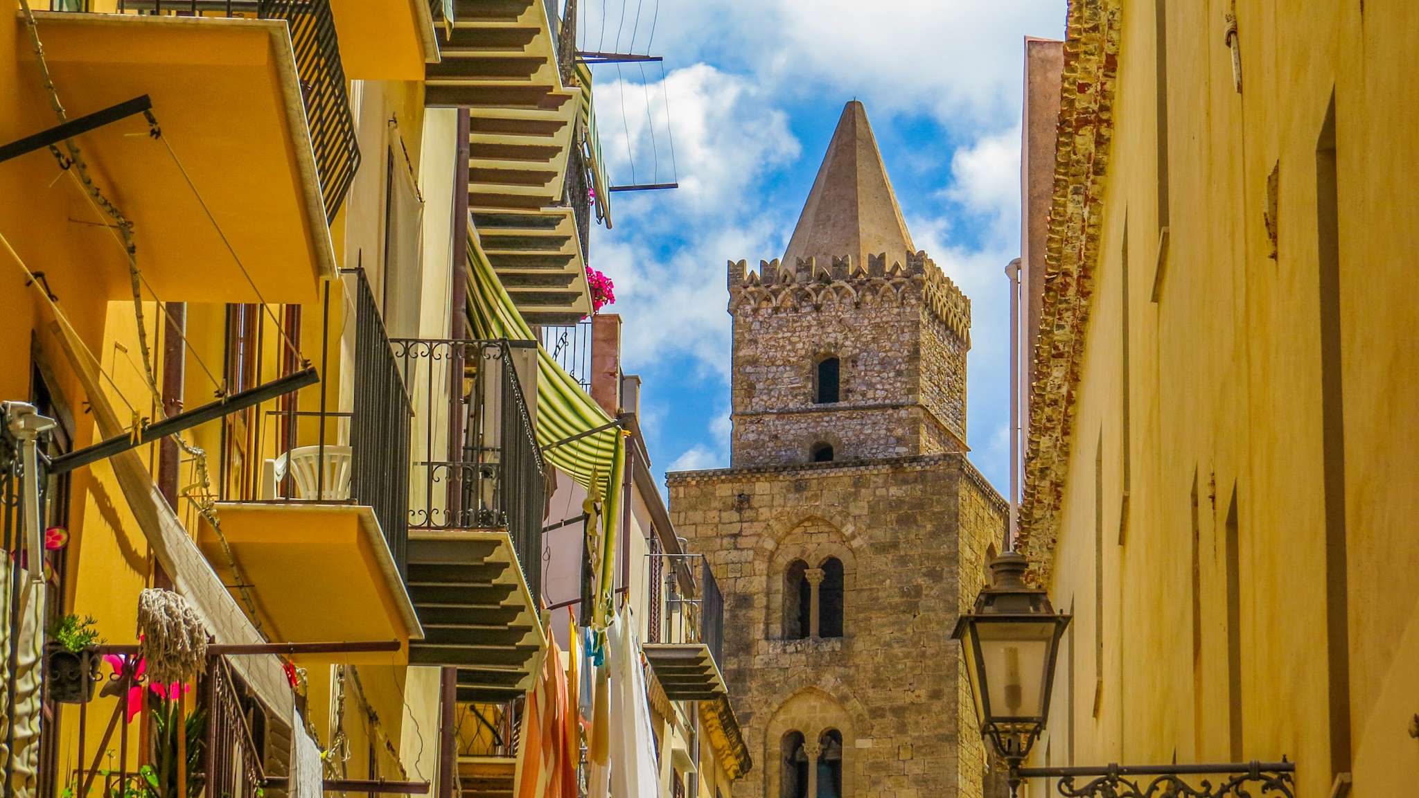 Innenstadt Cefalu, Sizilien