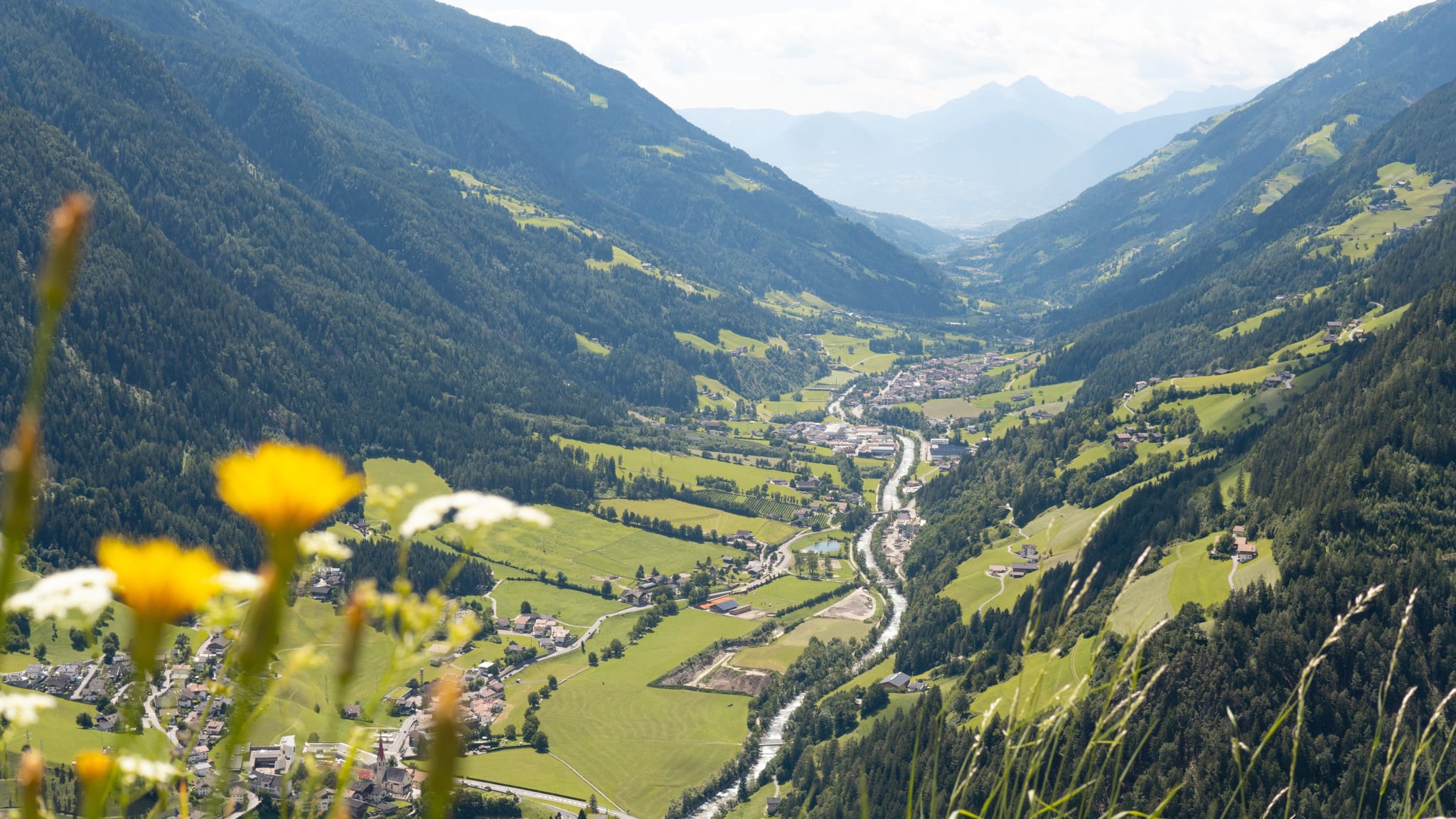 Blick ins Passeiertal, Südtirol, Italien