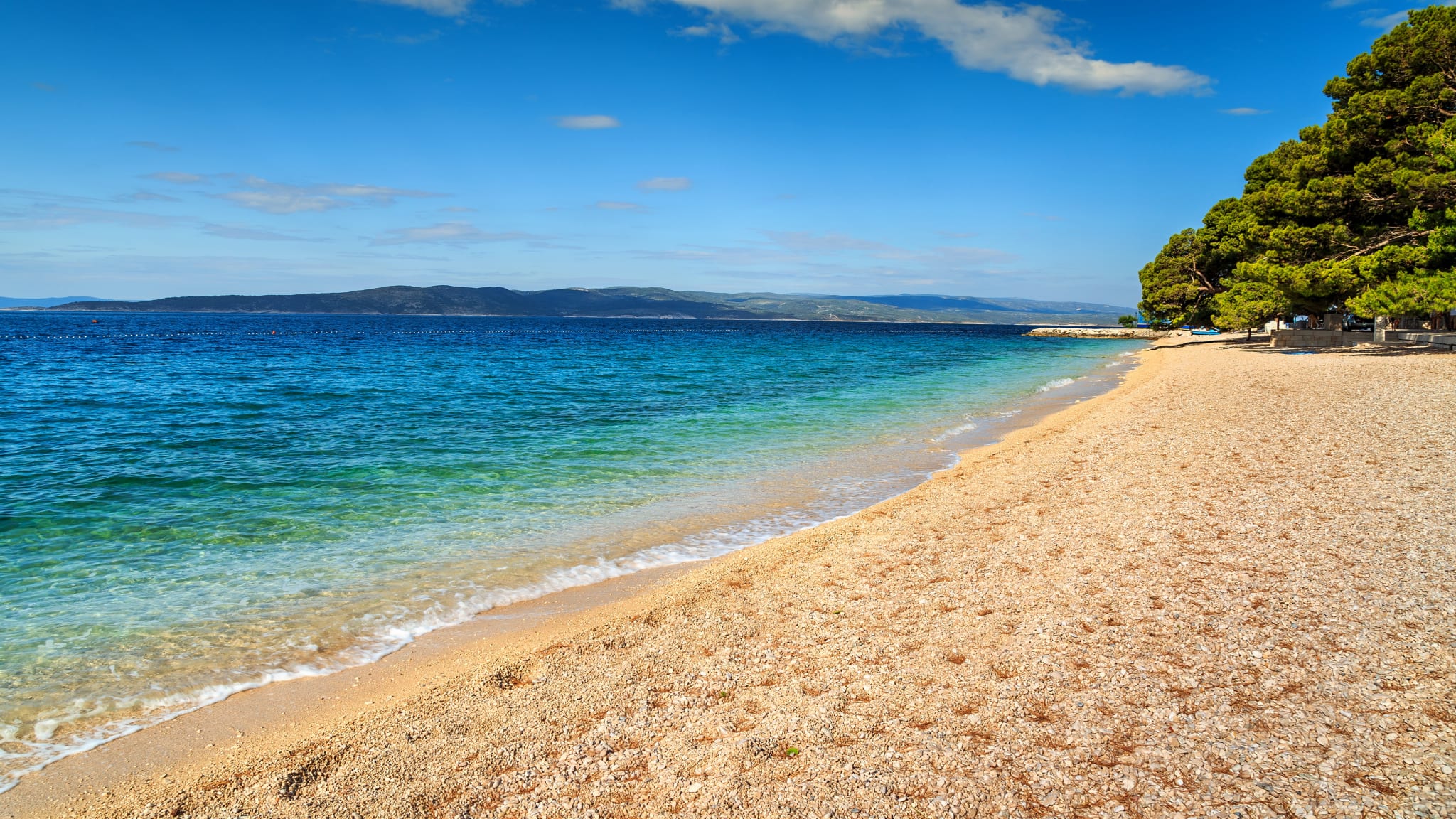 Stunning summer landscape with Adriatic Sea,Brela beach,Dalmatia,Croatia,Europe