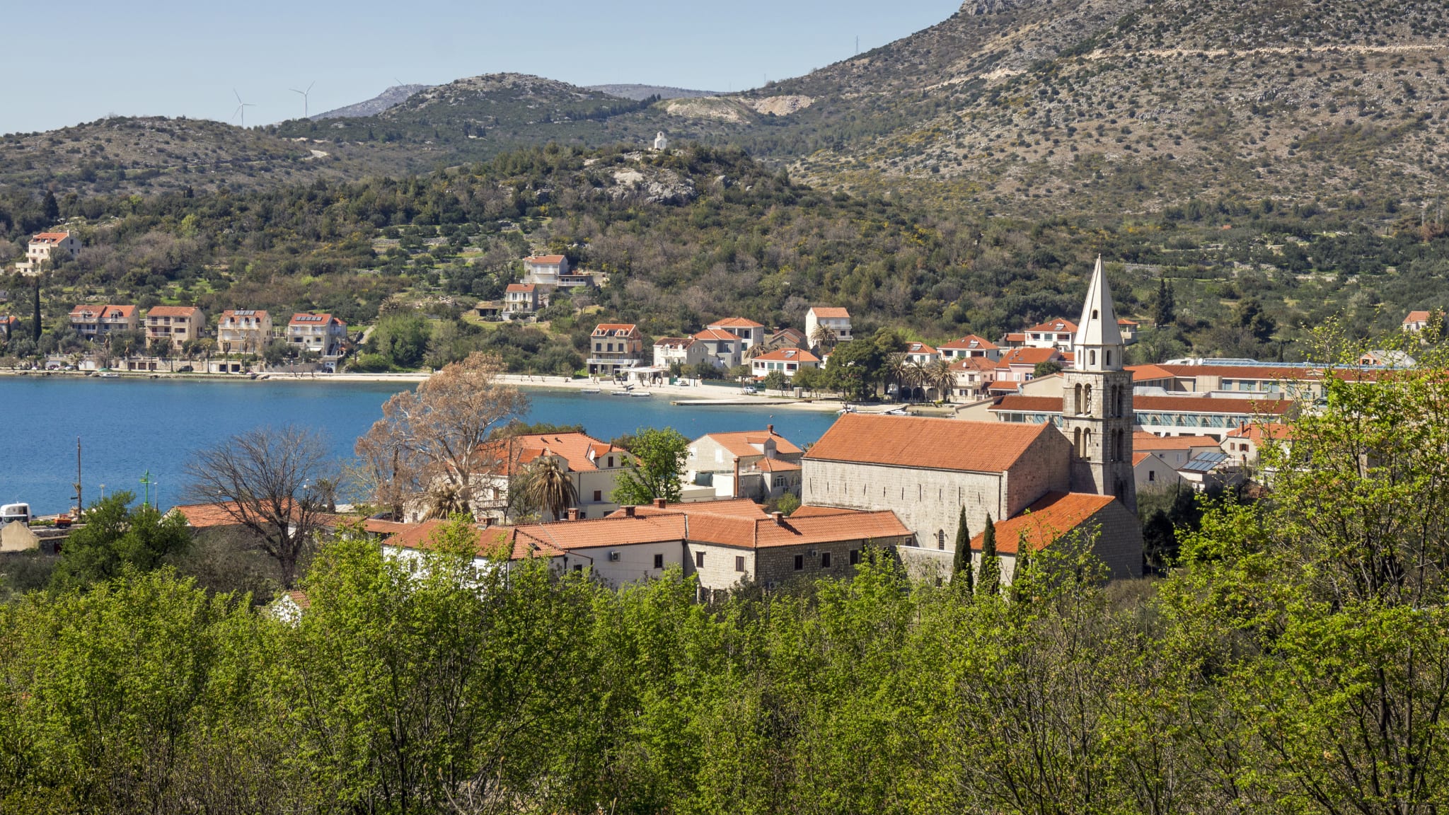 Rot in grüner Umgebung