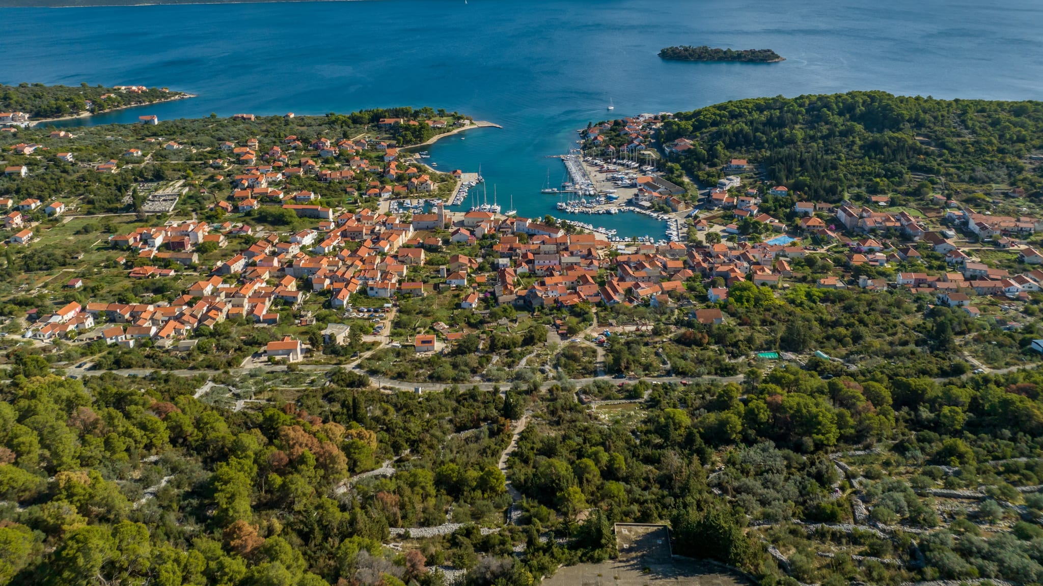 Aussicht auf Veli, Insel Iz, Kroatien