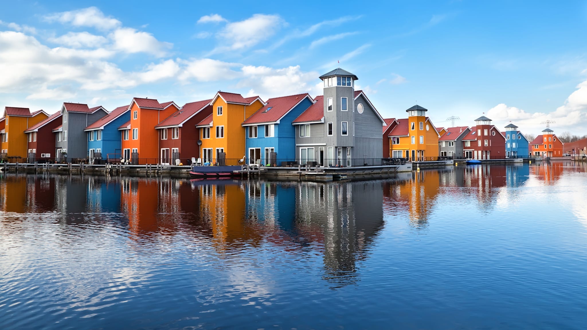 Reitdiep Hafen Groningen, Niederlande