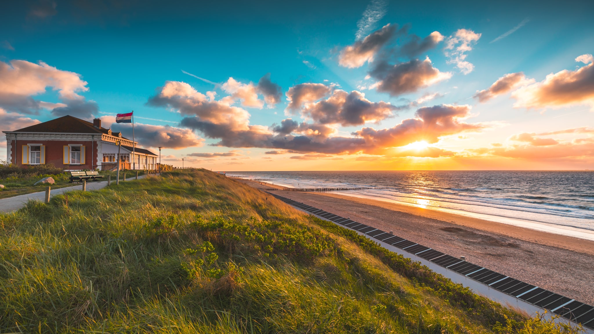 Sonnenuntergang in Domburg, Seeland