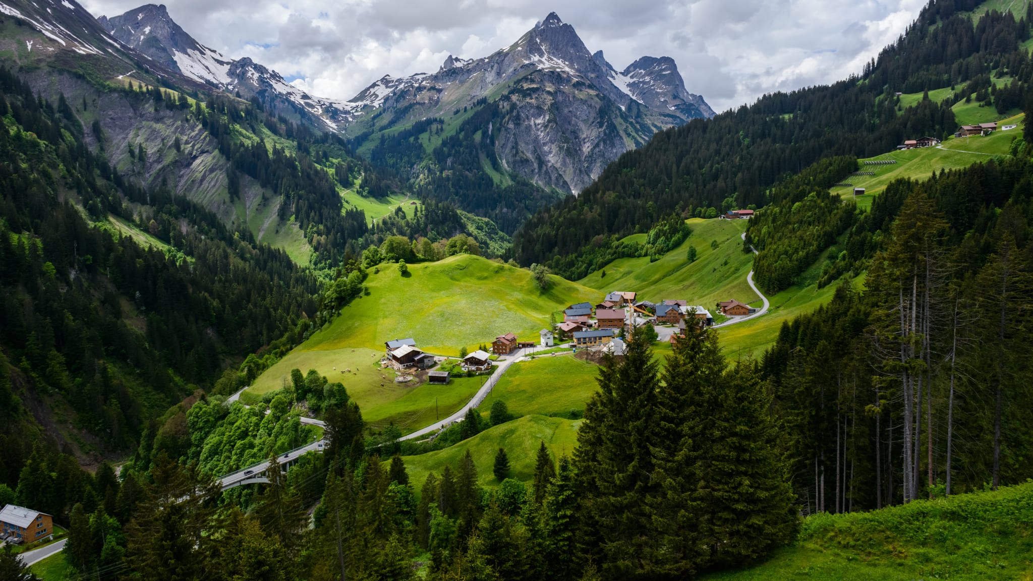Berglandschaft in Schröcken, Vorarlberg, Österreich