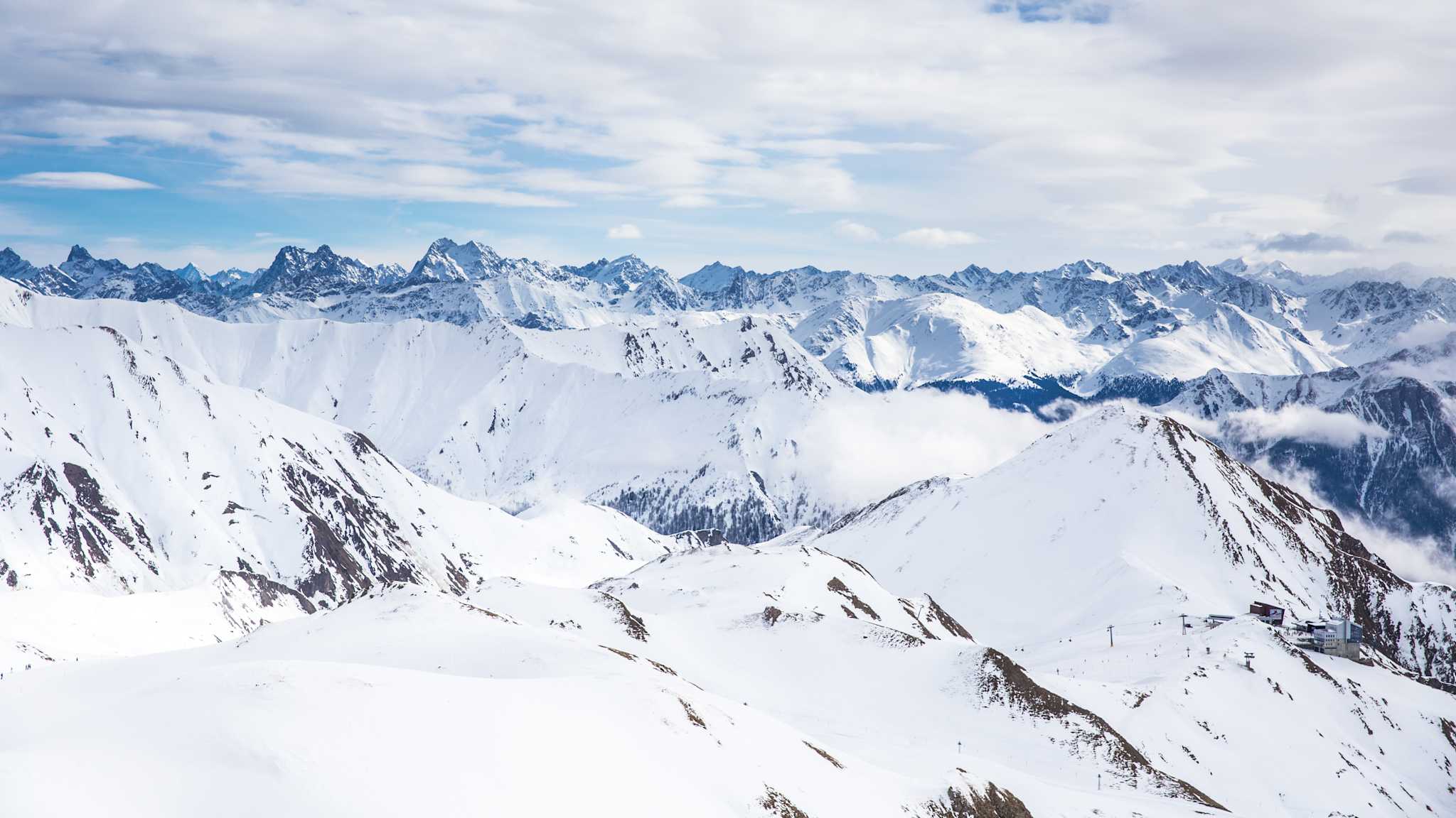 Alpenpanorama Ischgl, Tirol, Alpen