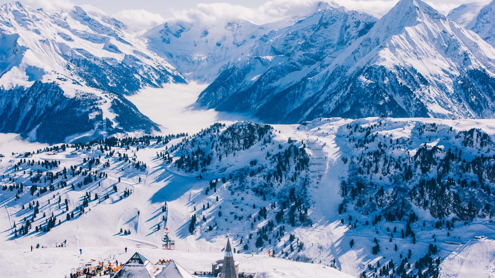 Scenic View Of Snowcapped Mountains
