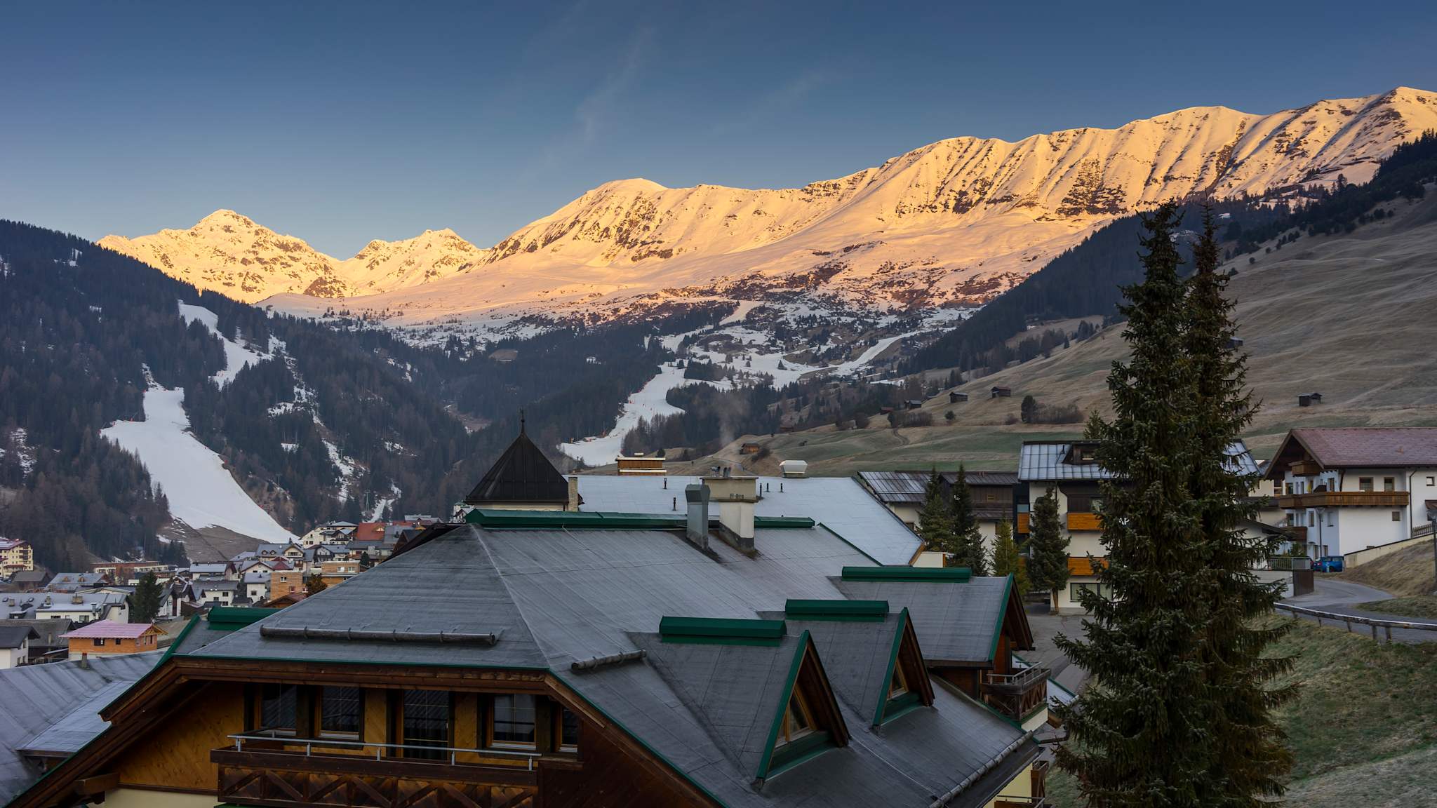 Alpine Skigebiet Serfaus-Fiss-Ladis in Österreich.