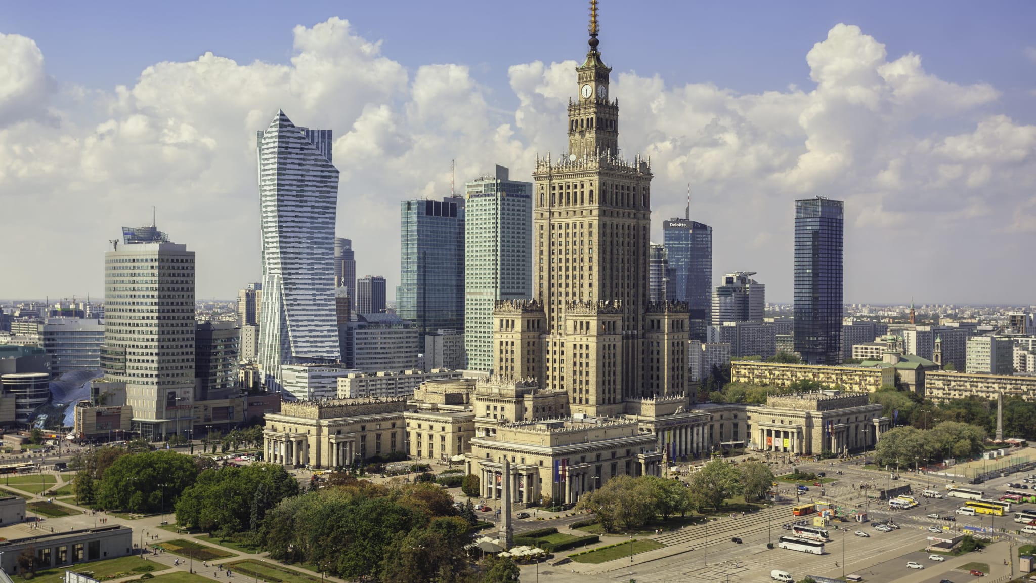 Skyline of Warsaw, Poland