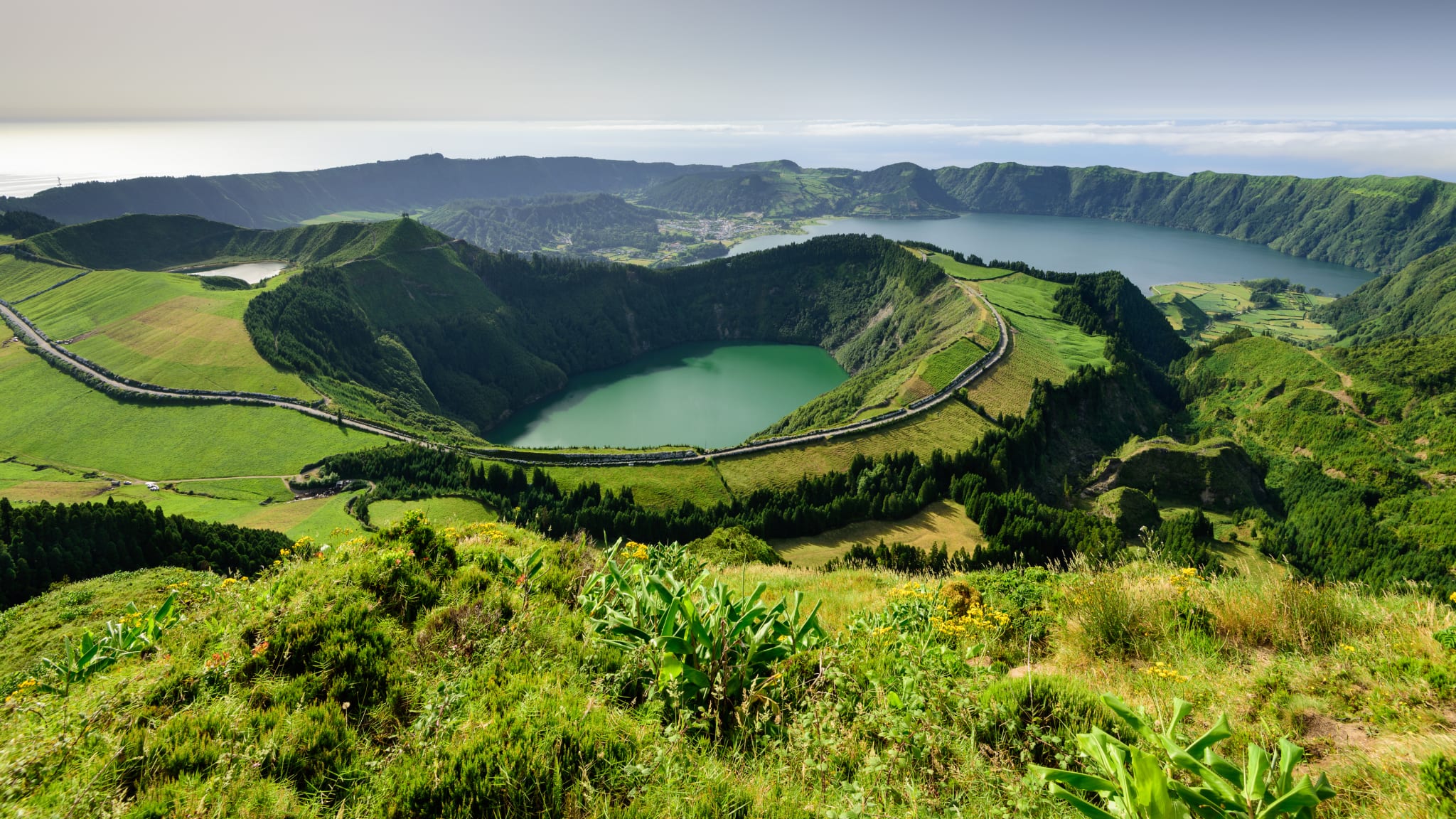 Lagoa de Santiago, Sao Miguel, Azoren, Portugal