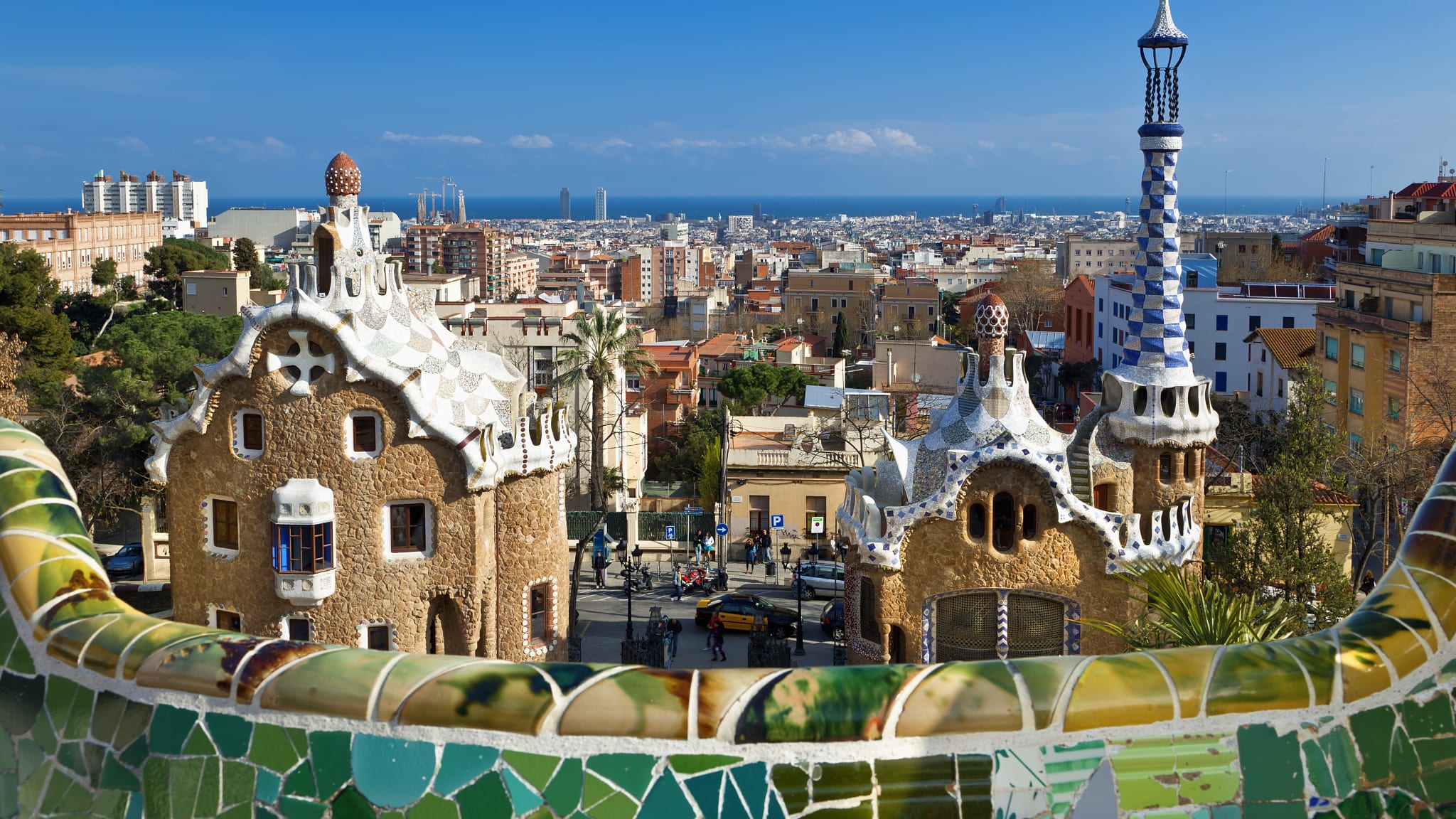Park Guell, Barcelona, Spanien