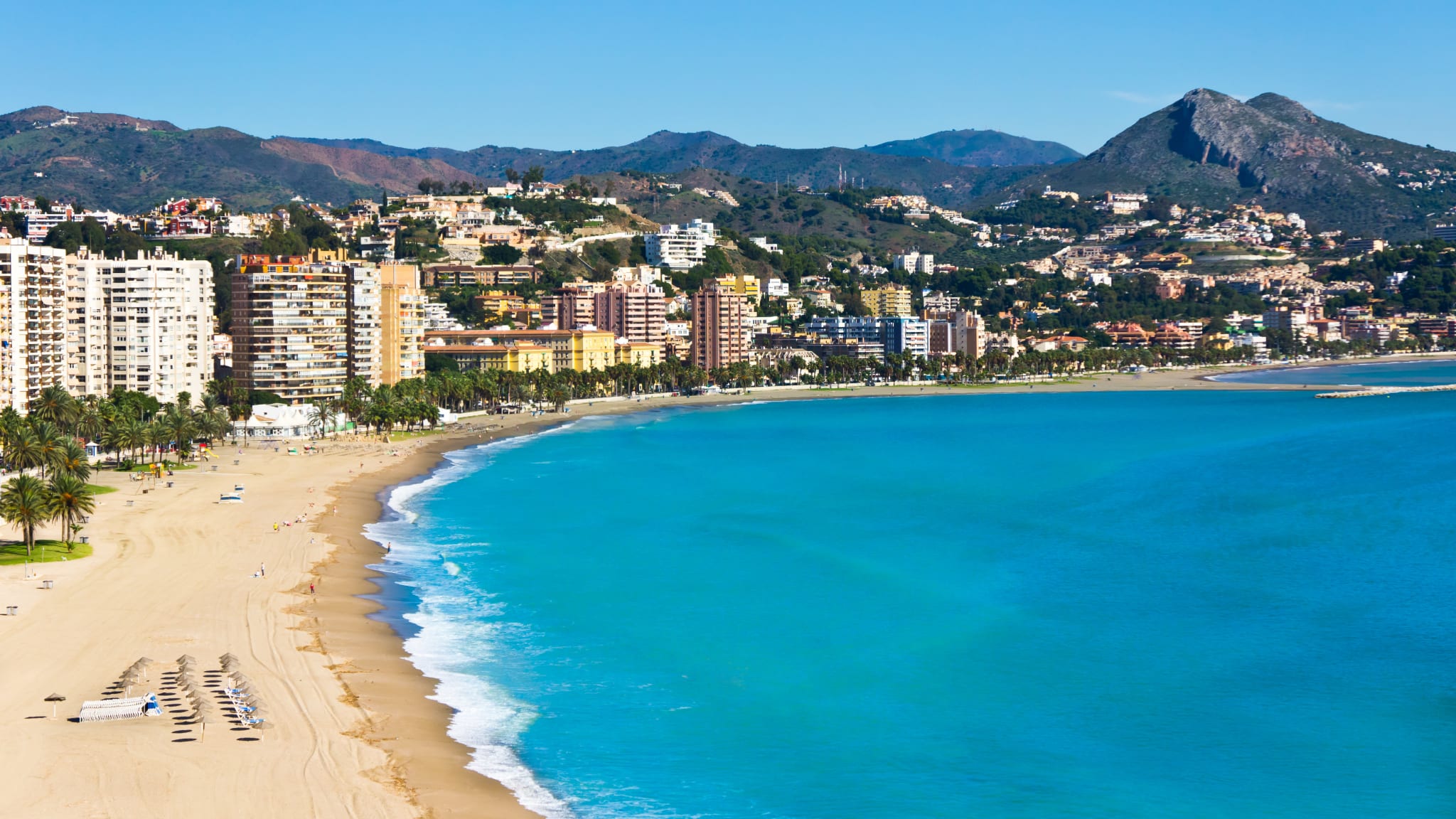 Strand Malaga, Costa del Sol, Spanische Mittelmeerküste © shutterstock.com - mffoto