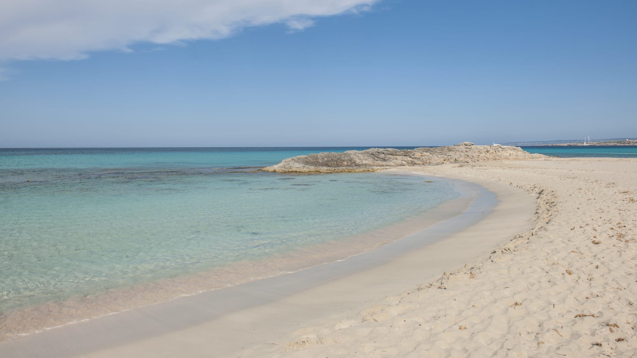 Playa Sa Roqueta, Formentera, Spanien